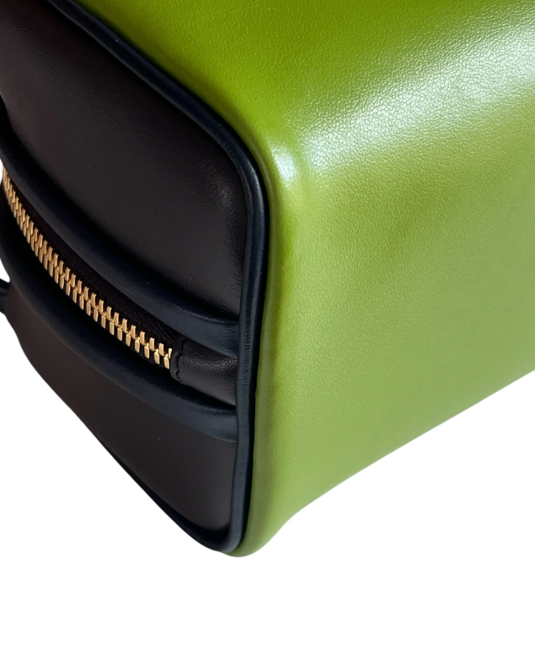Prada Borsa Swing Pelle Verde e Blu Notte usata autentica - Aurea Luxury Lab