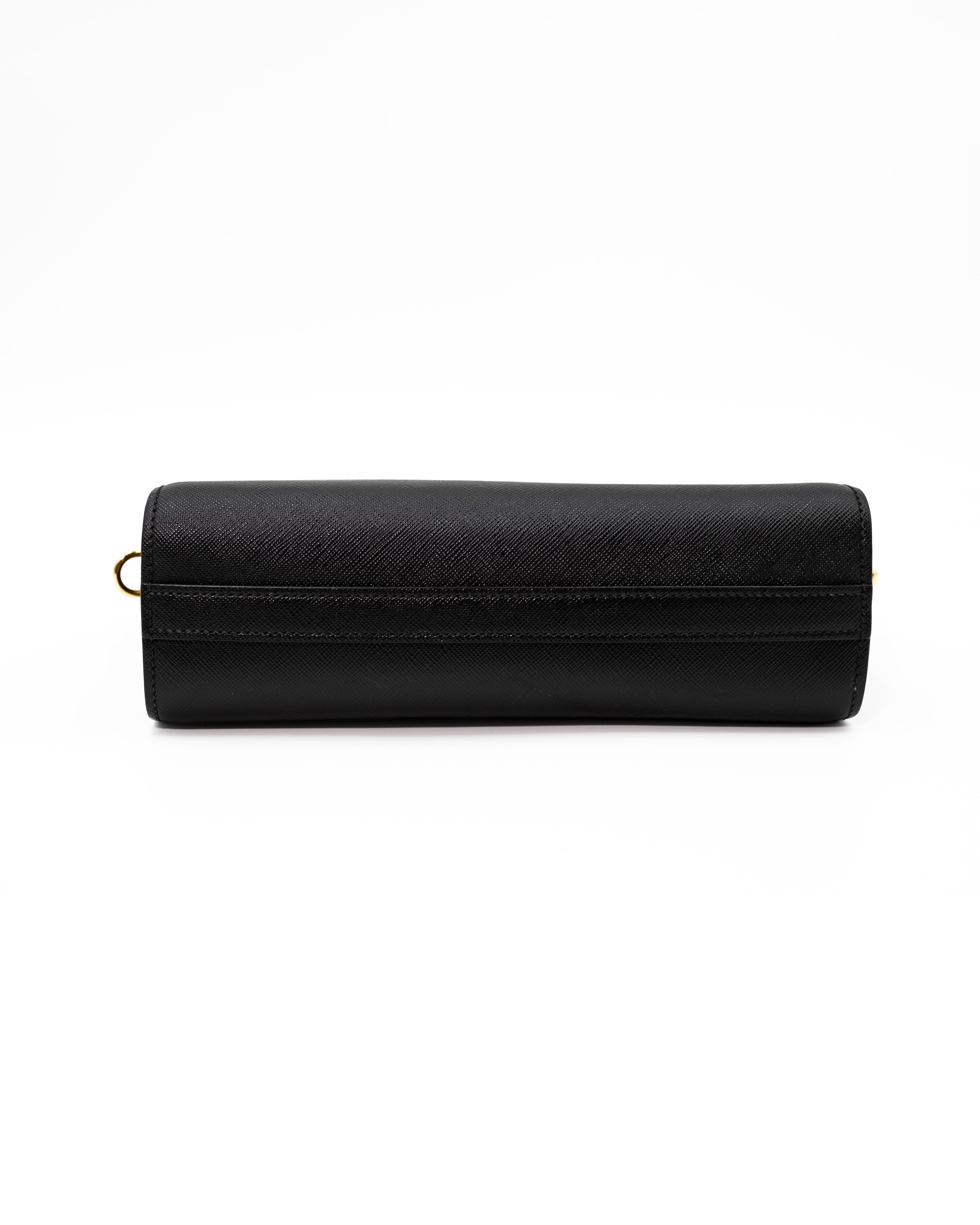 Prada Borsa Esplanade Pelle Saffiano Nera borsa usata autentica - Aurea Luxury Lab