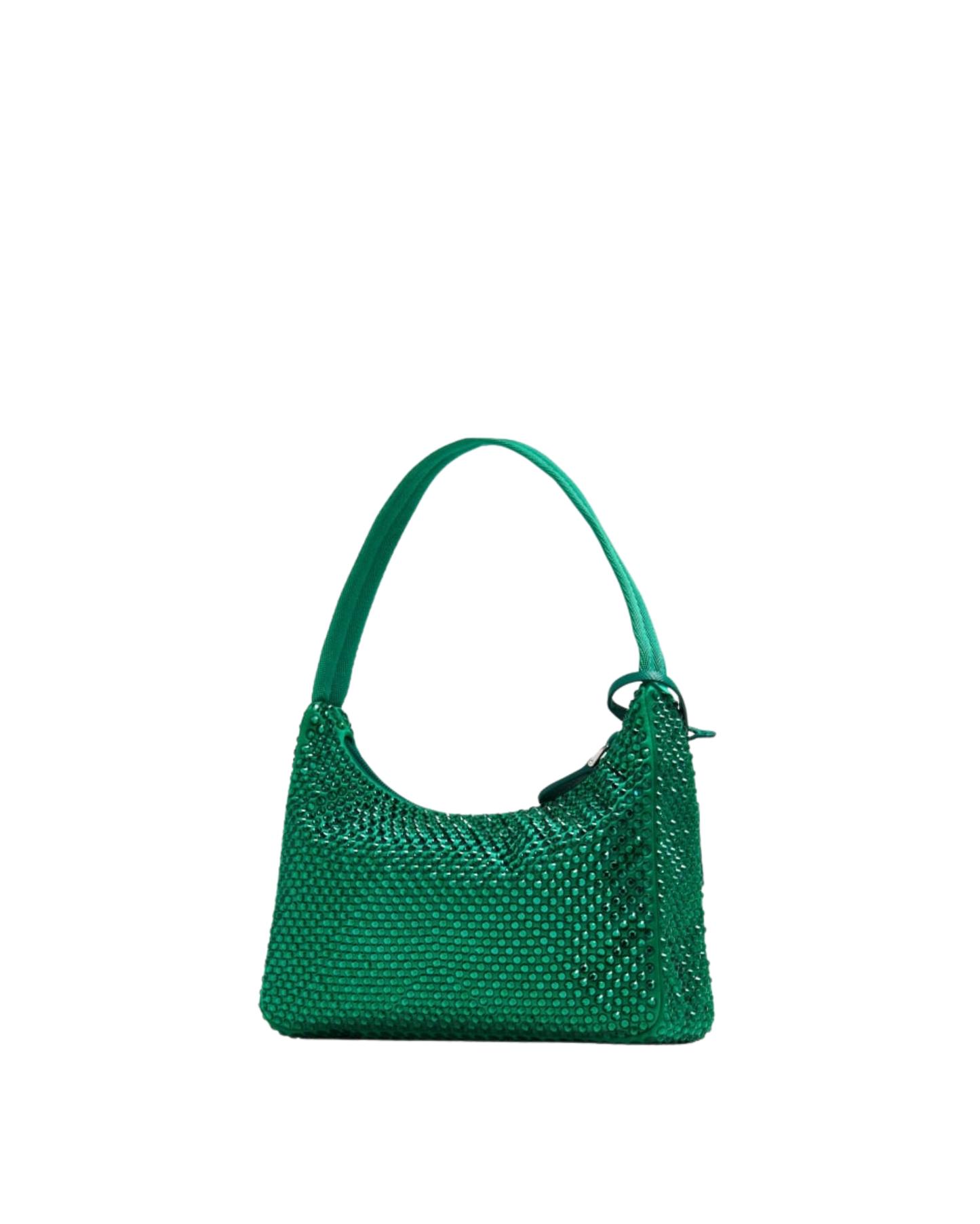 Mini borsa Prada Re-Edition con cristalli verde - Aurea Luxury Lab