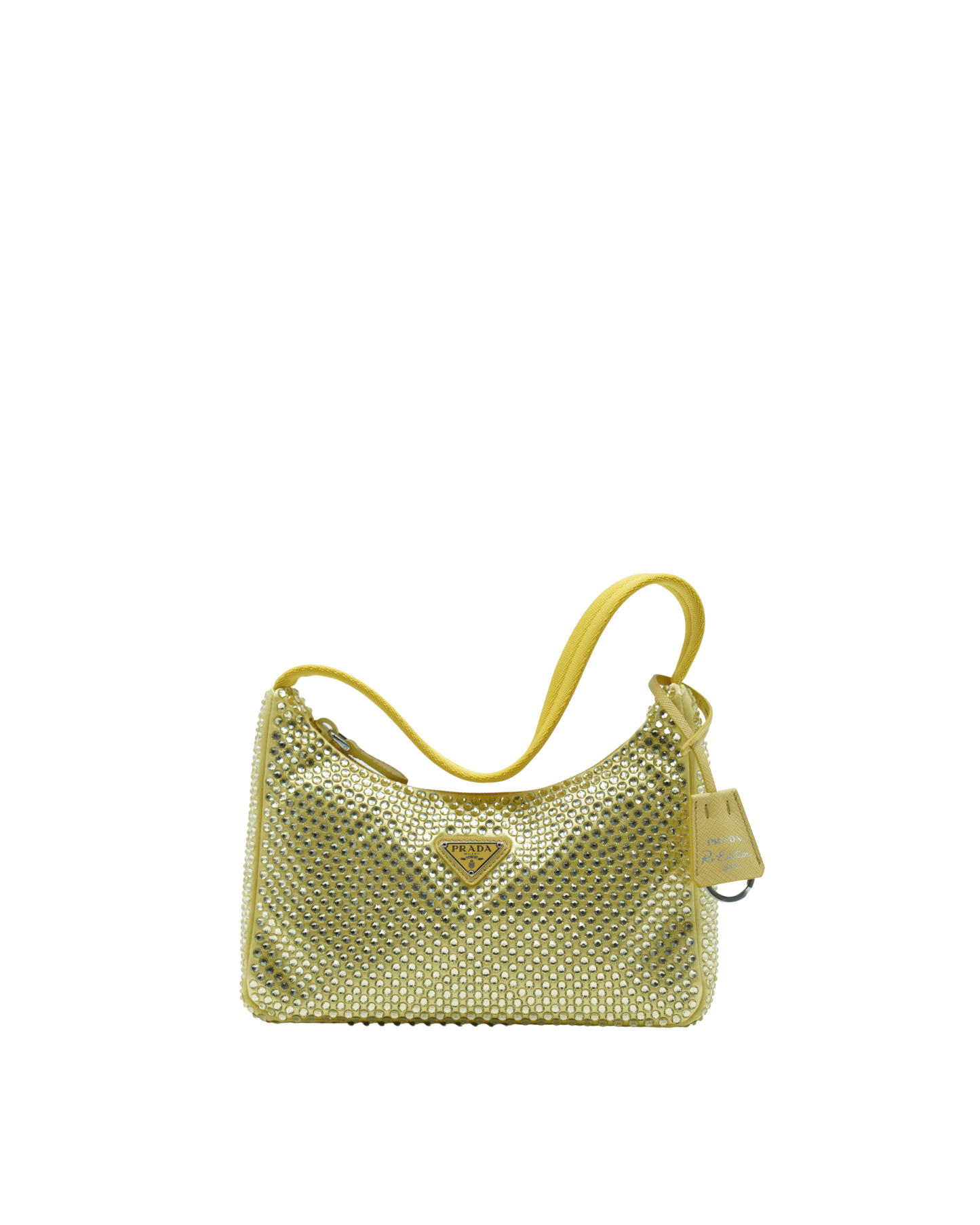 Mini borsa Prada Re-Edition con cristalli giallo - Aurea Luxury Lab