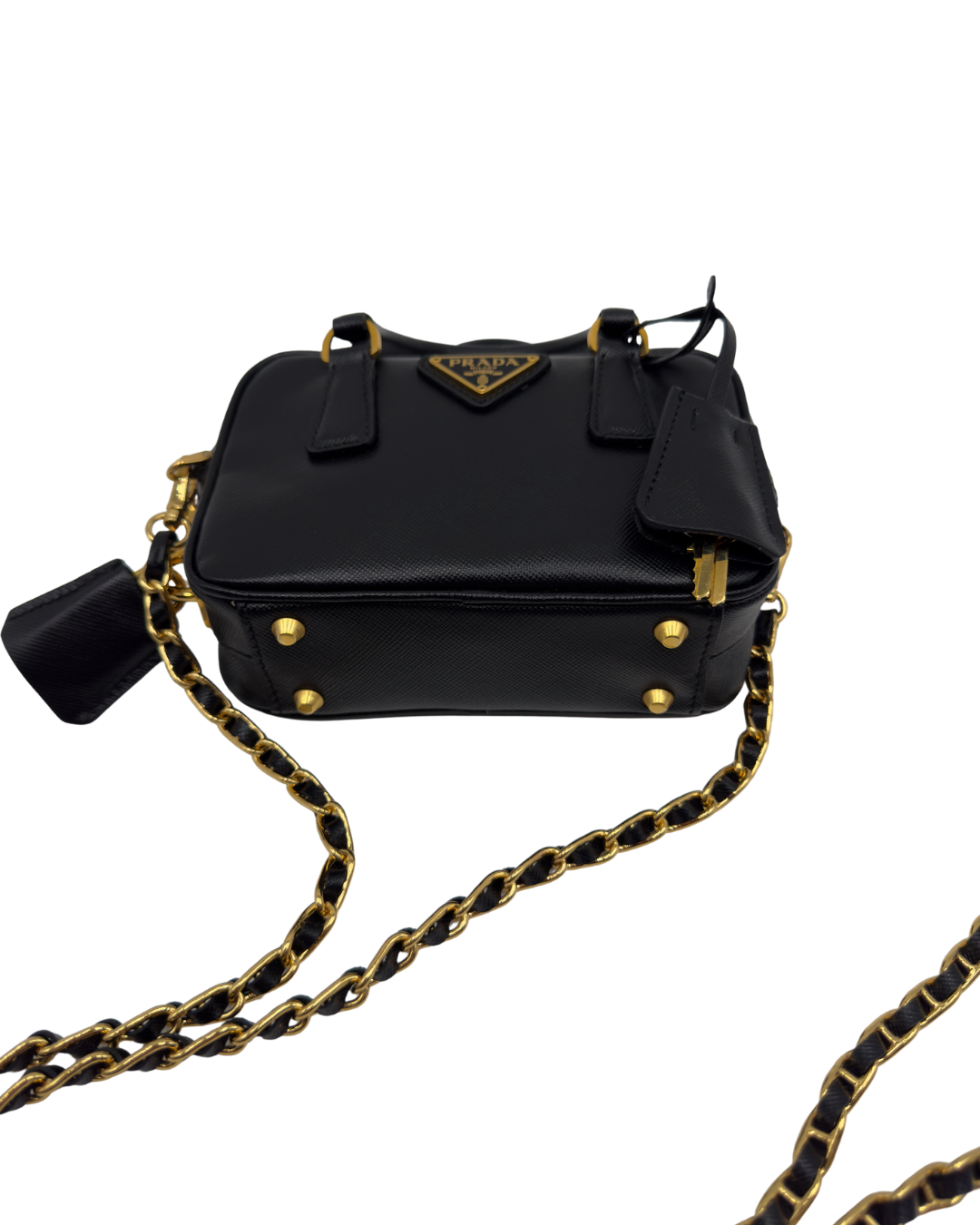Bolso Prada Mini Galleria en piel saffiano negra