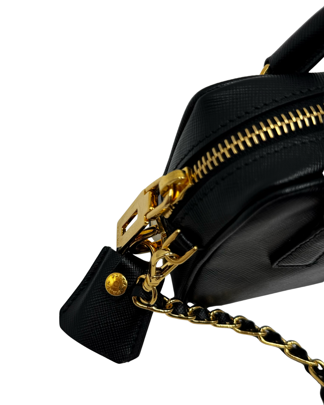 Bolso Prada Mini Galleria en piel saffiano negra