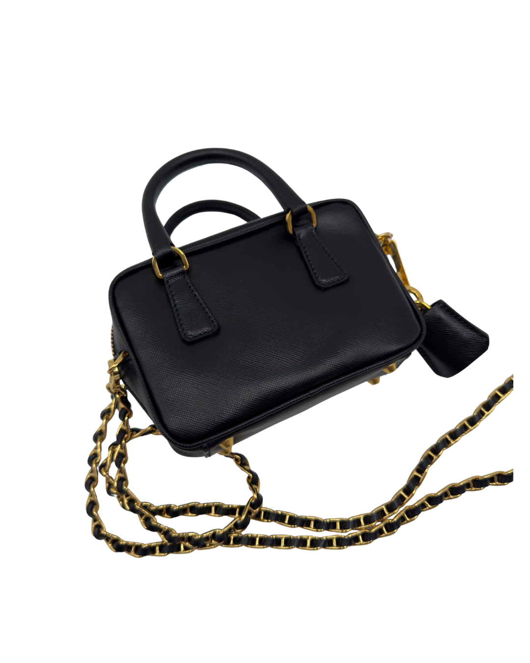 Bolso Prada Mini Galleria en piel saffiano negra