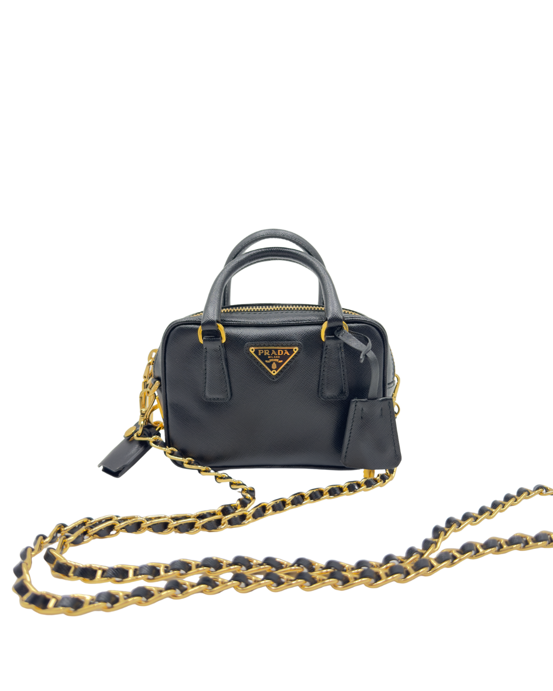 Bolso Prada Mini Galleria en piel saffiano negra