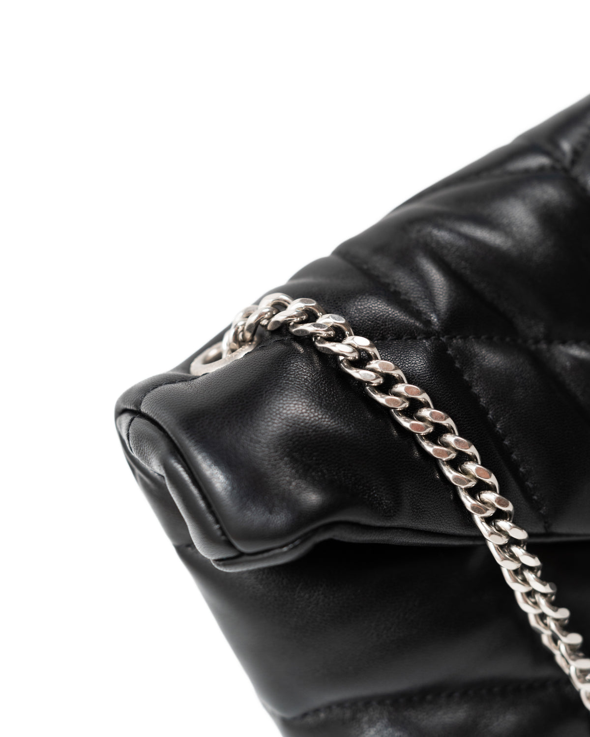 Saint Laurent Borsa Loulou Puffer Toy Pelle di Agnello Nera usata come nuova certificata - Aurea Luxury Lab
