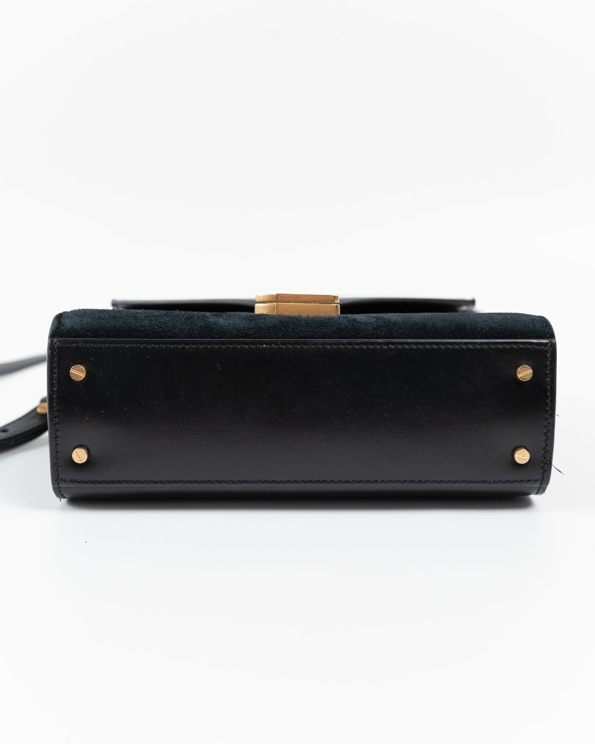 Saint Laurent Borsa Cassandra Mini Top Handle Camoscio Leopardato Nero pre-owned certificata - Aurea Luxury Lab