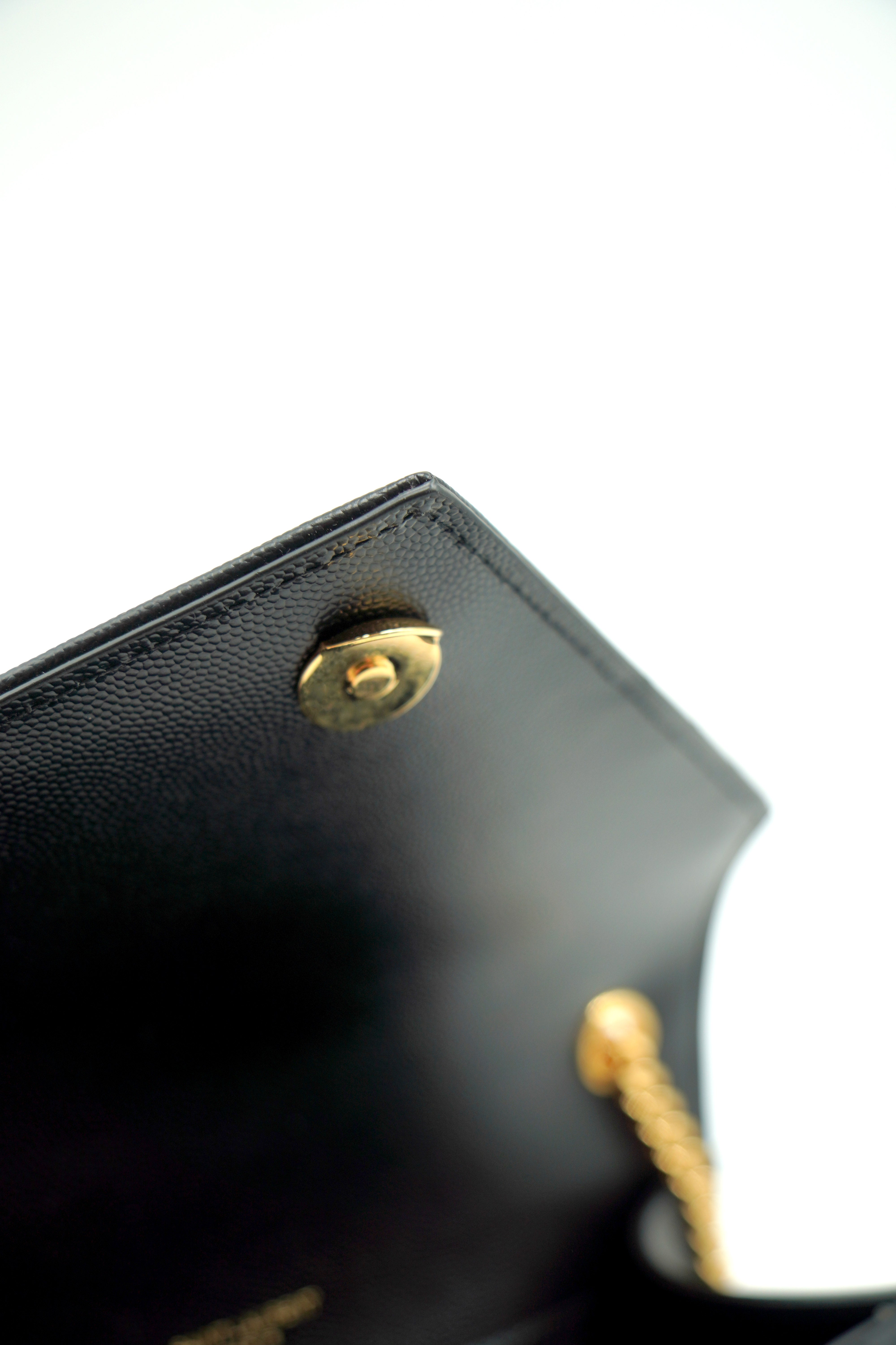Saint Laurent Borsa Envelope Small Tracolla Pelle Nera- Usata Autentica