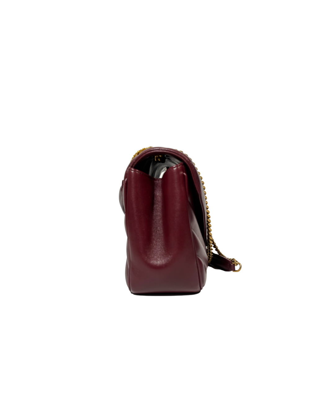 Saint Laurent Borsa Loulou Medium Pelle Trapuntata Burgundi second hand certificata - Aurea Luxury Lab