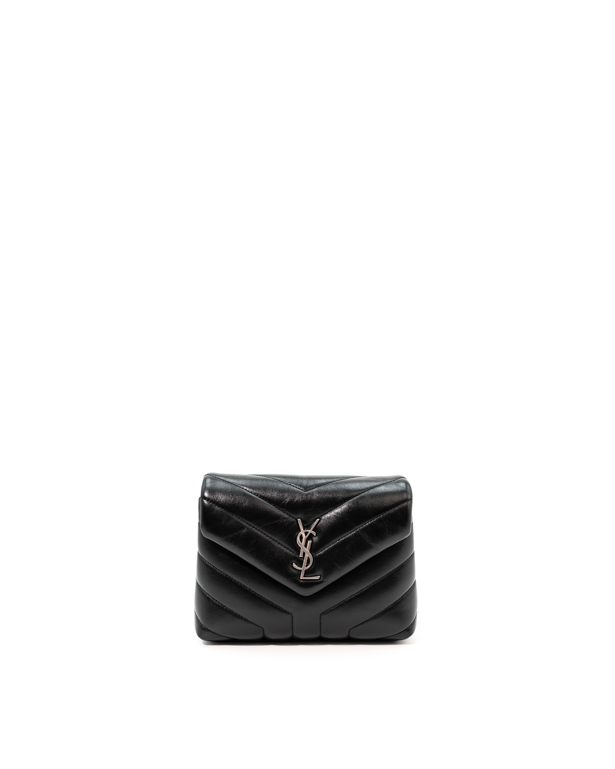 Saint Laurent Borsa Loulou Toy Pelle Matelassé Nera usata autentica - Aurea Luxury Lab