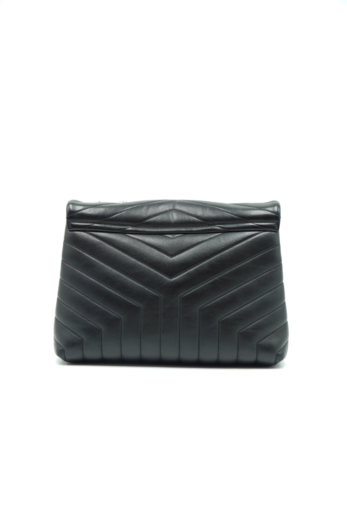 Saint Laurent Borsa Loulou Media Pelle Trapuntata Nera second hand luxury - Aurea Luxury Lab