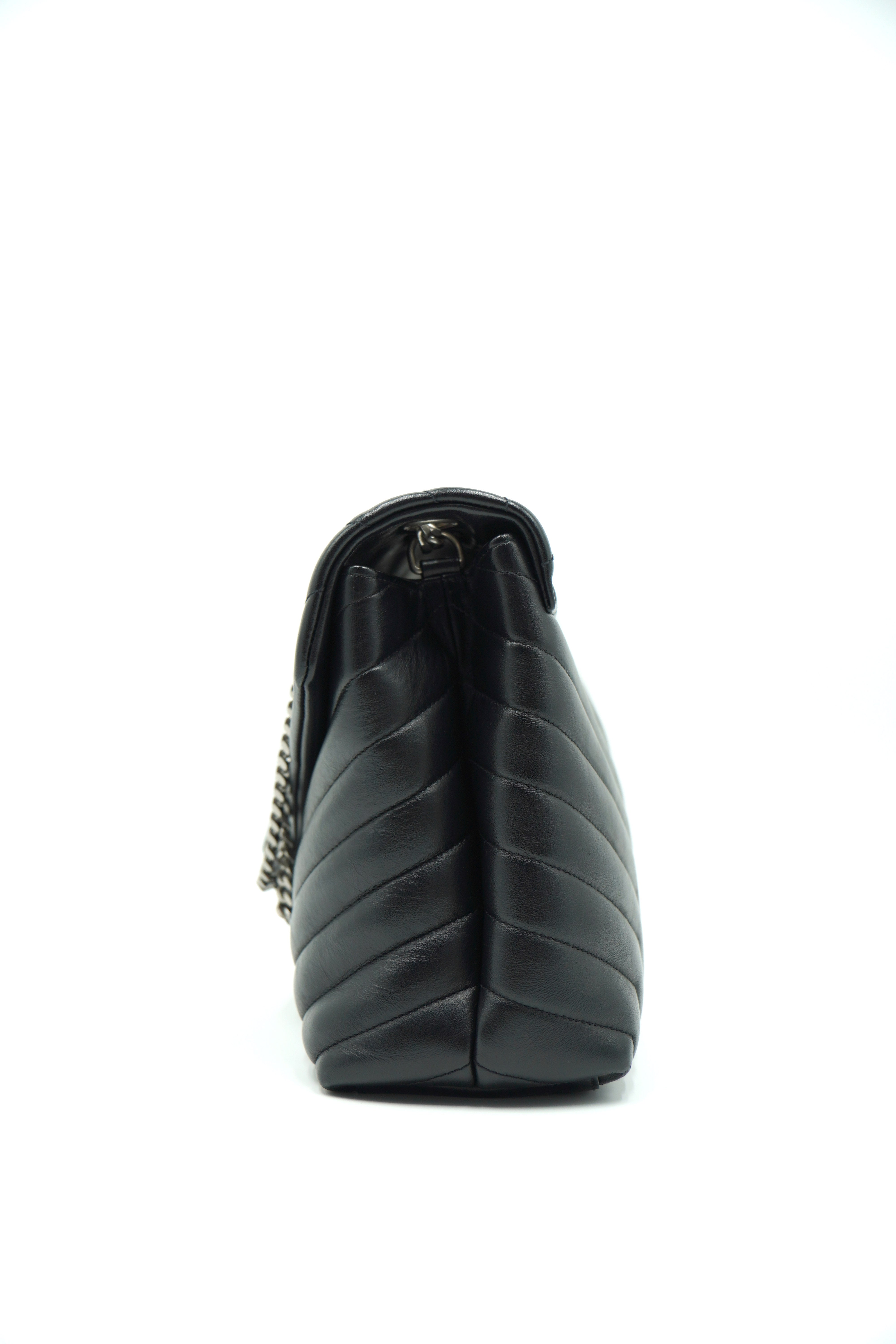 Saint Laurent Borsa Lou Lou Grande Pelle Nera - Usato Autentico