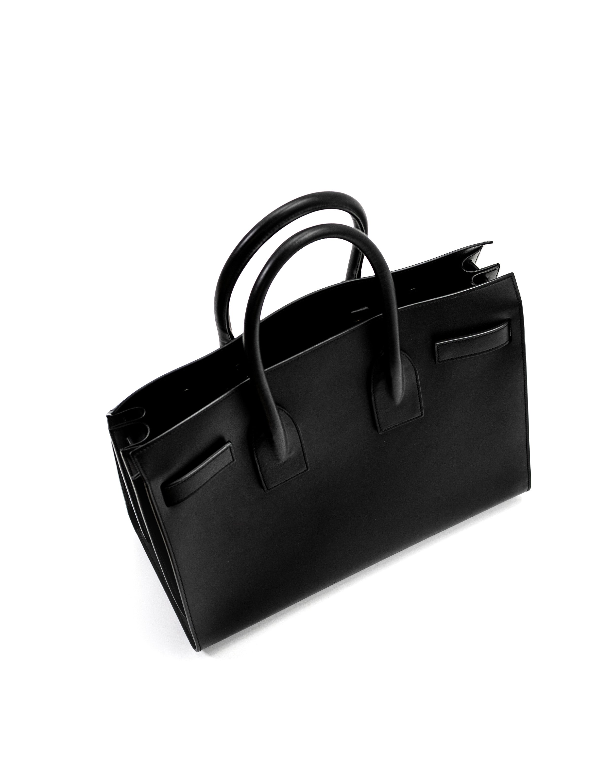 Saint Laurent Black Leather Shopping Bag Sac du Jour Medium — Pre-owned Authentic