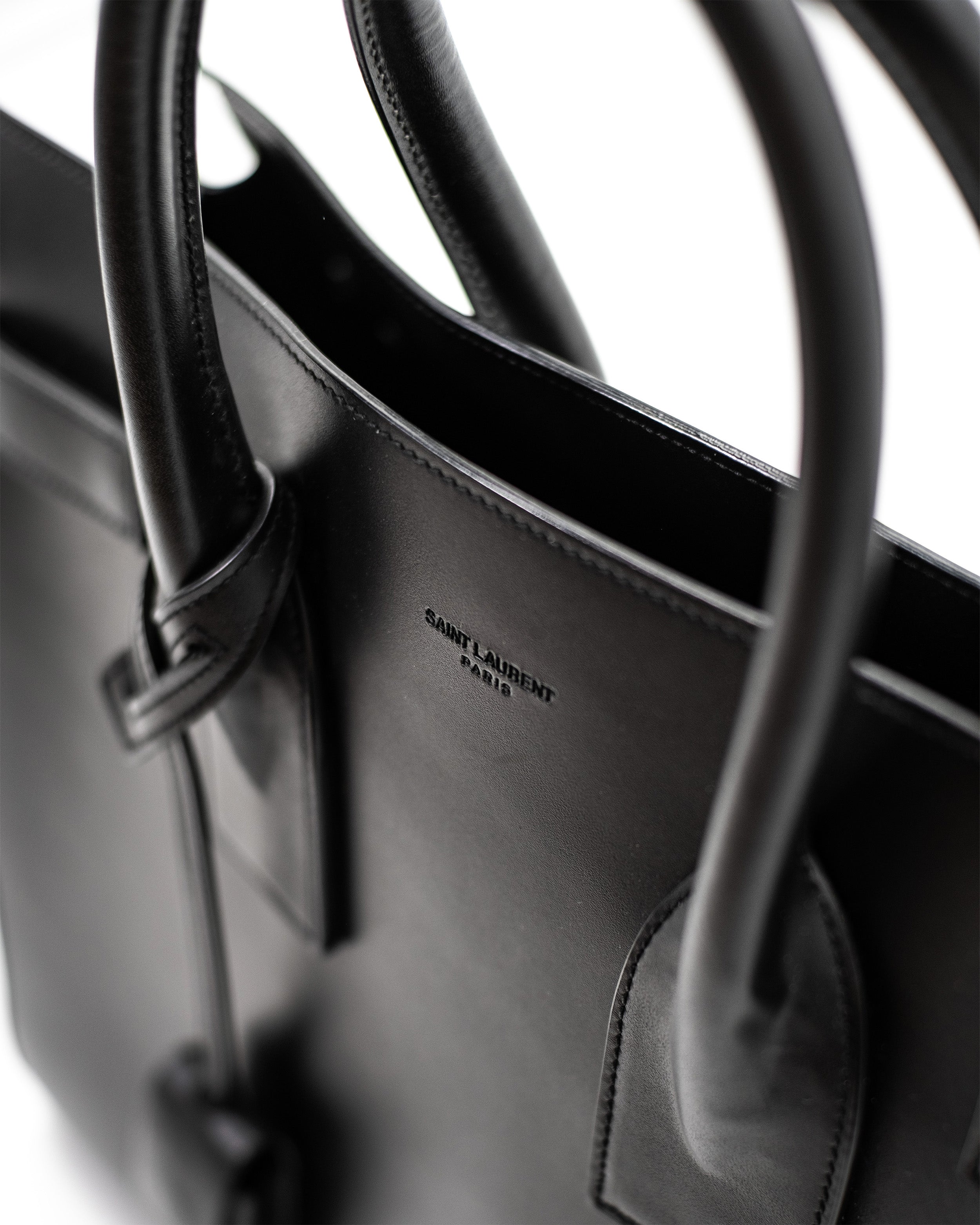 Saint Laurent Black Leather Shopping Bag Sac du Jour Medium — Pre-owned Authentic