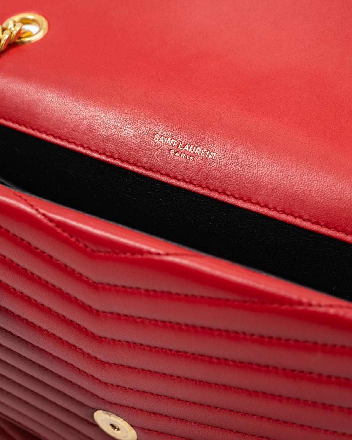 Saint Laurent Borsa Sulpice Pelle Agnello Rossa preloved luxury certificata - Aurea Luxury Lab