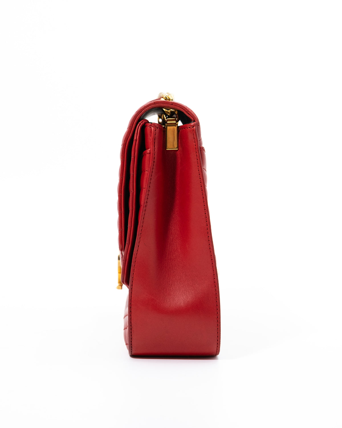 Saint Laurent Borsa Sulpice Pelle Agnello Rossa usata come nuova certificata - Aurea Luxury Lab