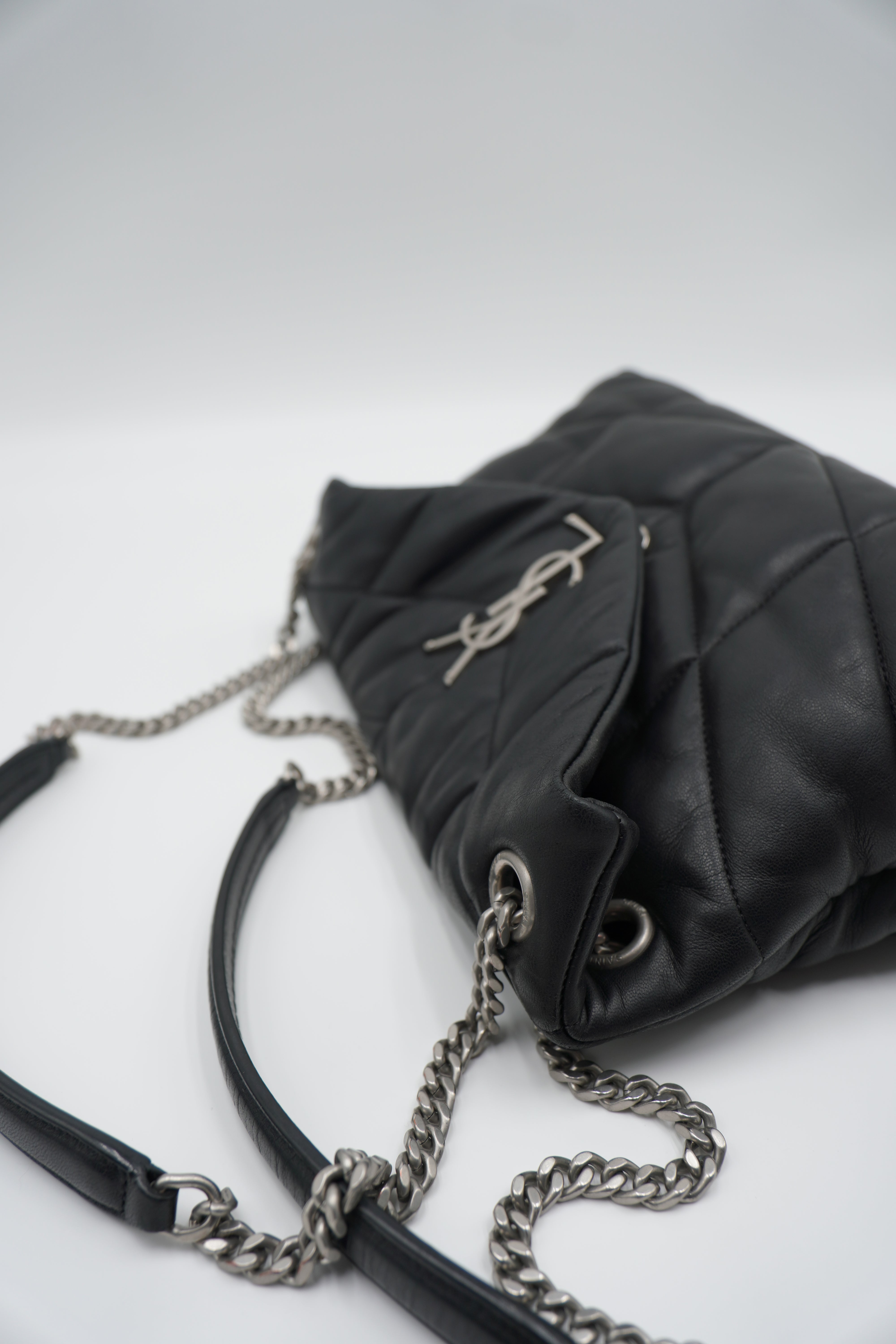 Saint Laurent Borsa Lou Lou Puffer Small Nera