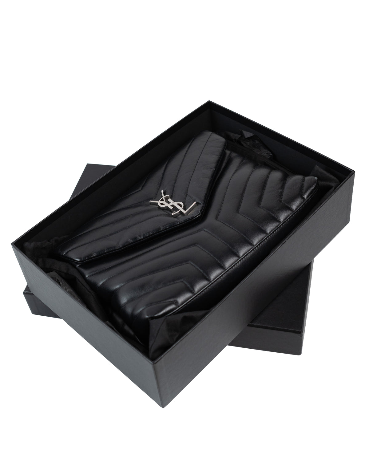 Saint Laurent Borsa Loulou Media Pelle Trapuntata Nera pre-owned certificata - Aurea Luxury Lab