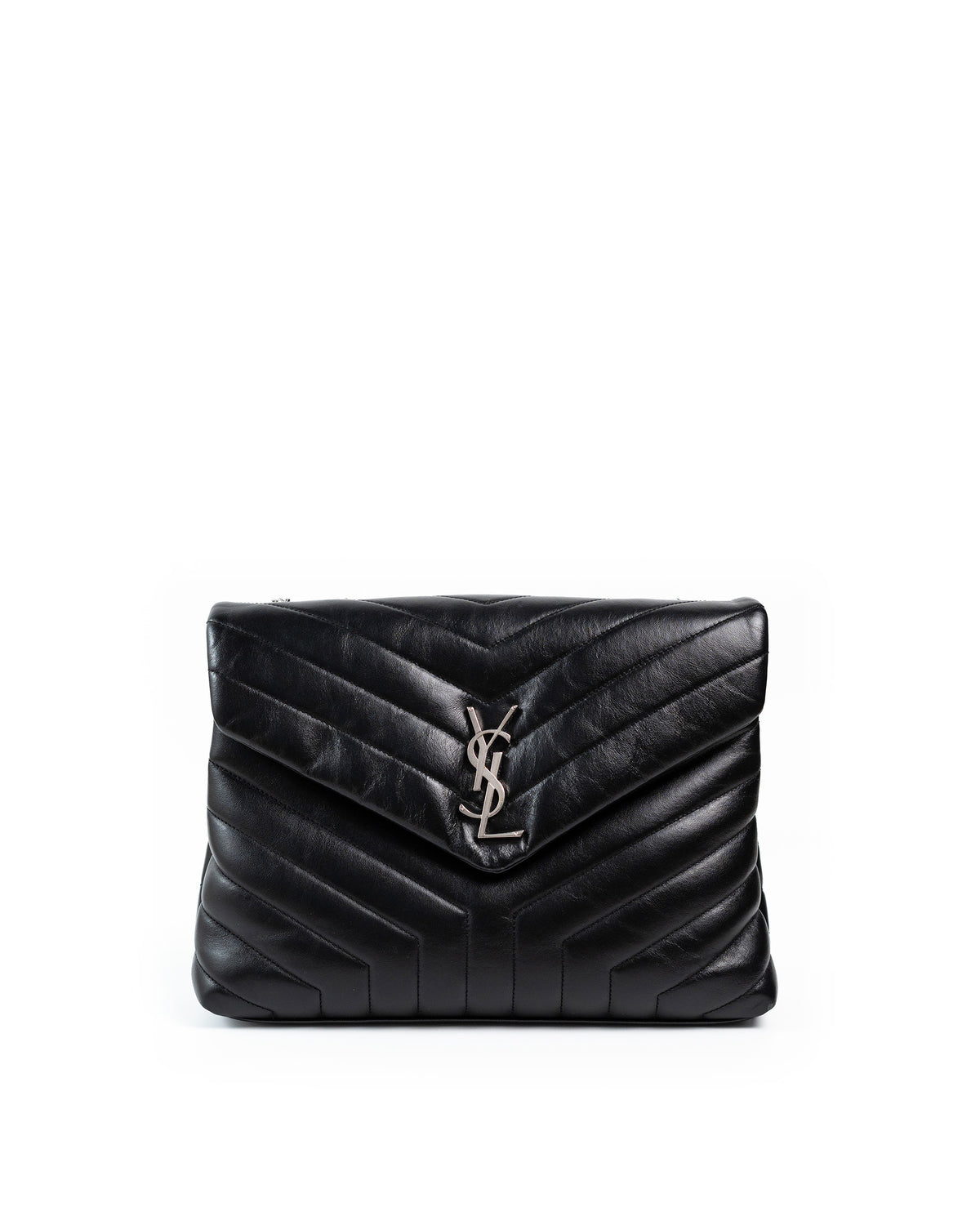 Saint Laurent Borsa Loulou Media Pelle Trapuntata Nera usata autentica - Aurea Luxury Lab