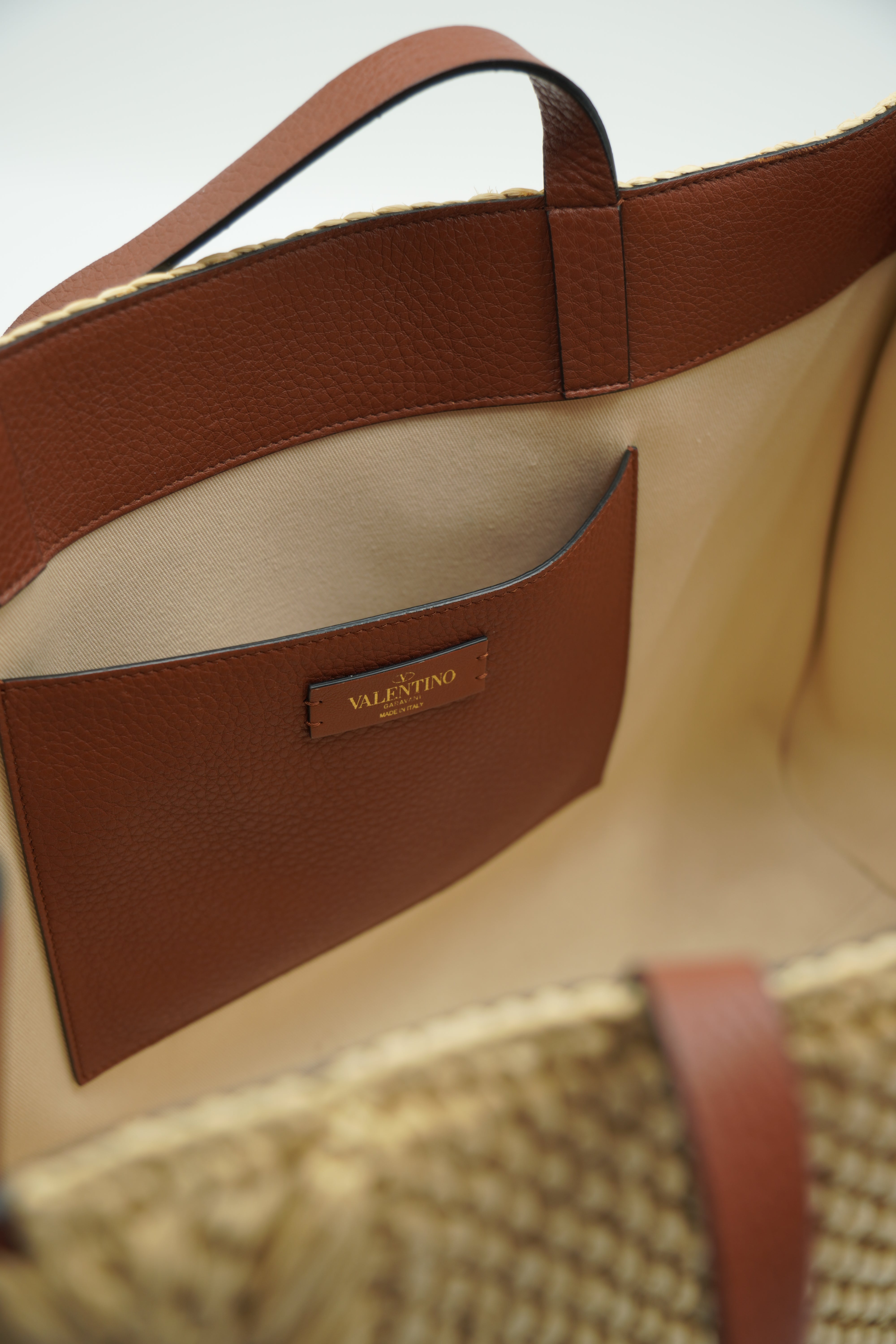Valentino Borsa Shopping Rafia V Logo - Aurea Luxury Lab