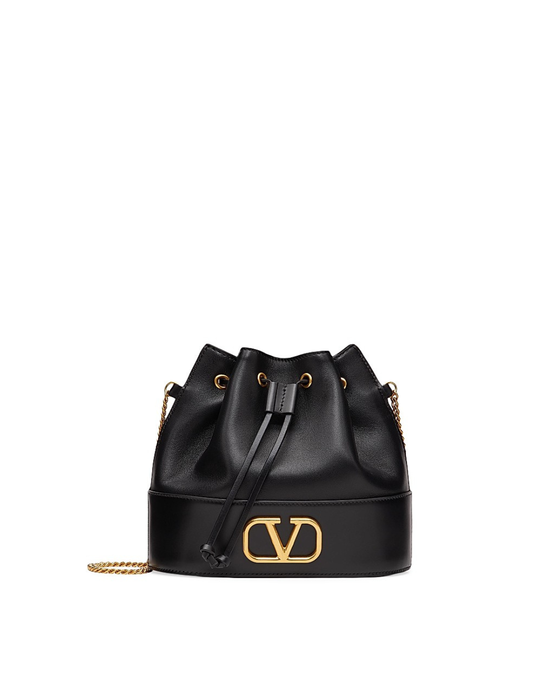Valentino Garavani Borsa Secchiello VLogo Nappa Nera — Pre-owned Autentica