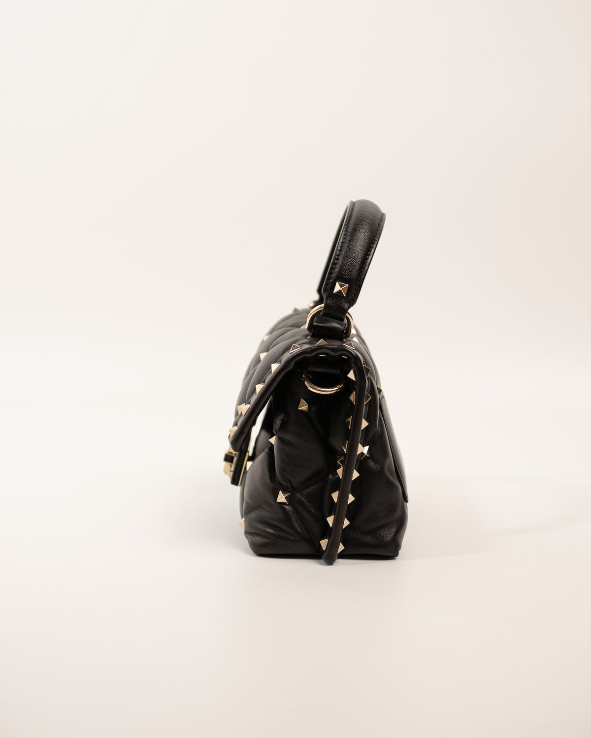 Valentino Garavani Borsa Candystud Mini Pelle Nera second hand luxury - Aurea Luxury Lab