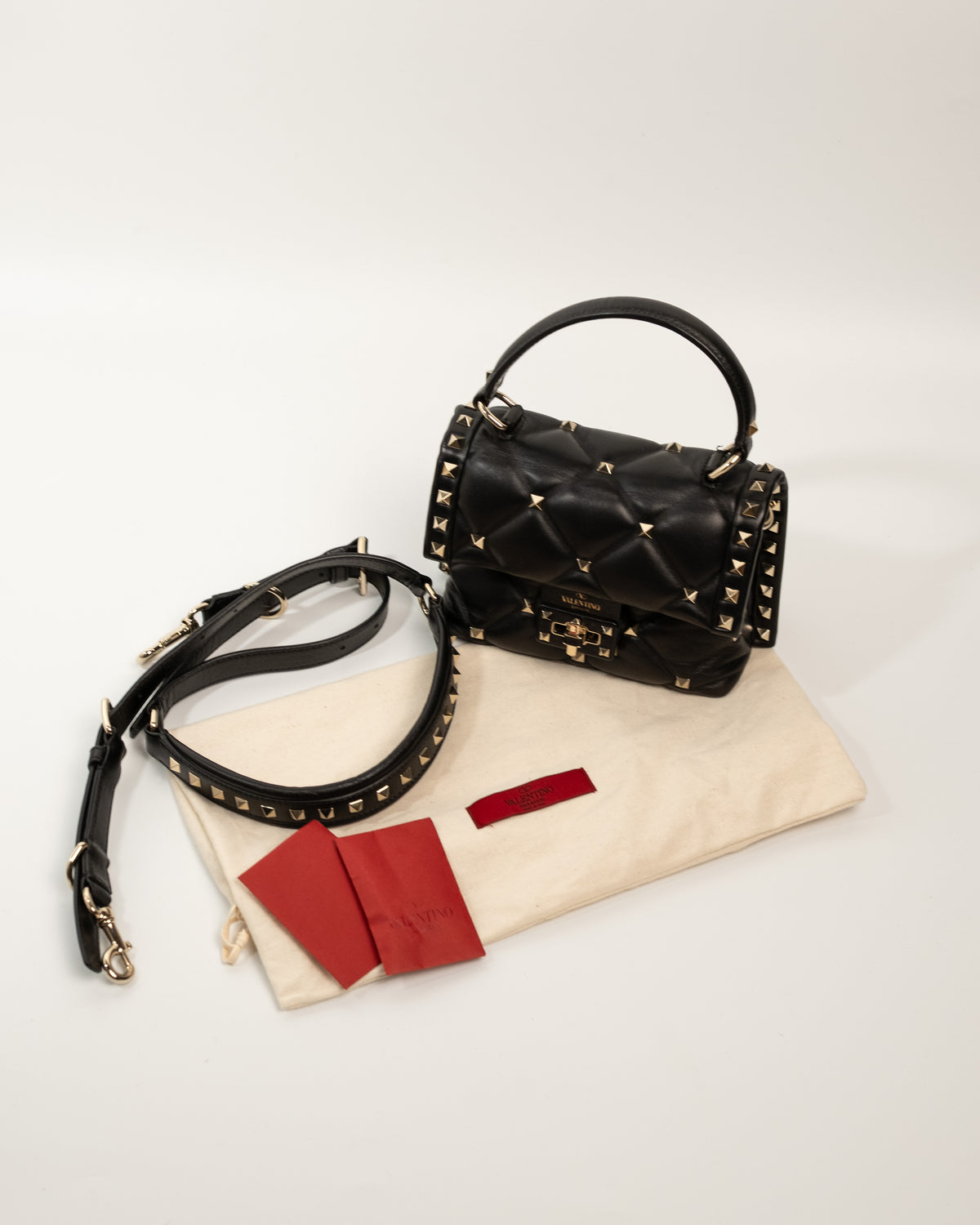 Valentino Garavani Borsa Candystud Mini Pelle Nera pre-owned certificata - Aurea Luxury Lab
