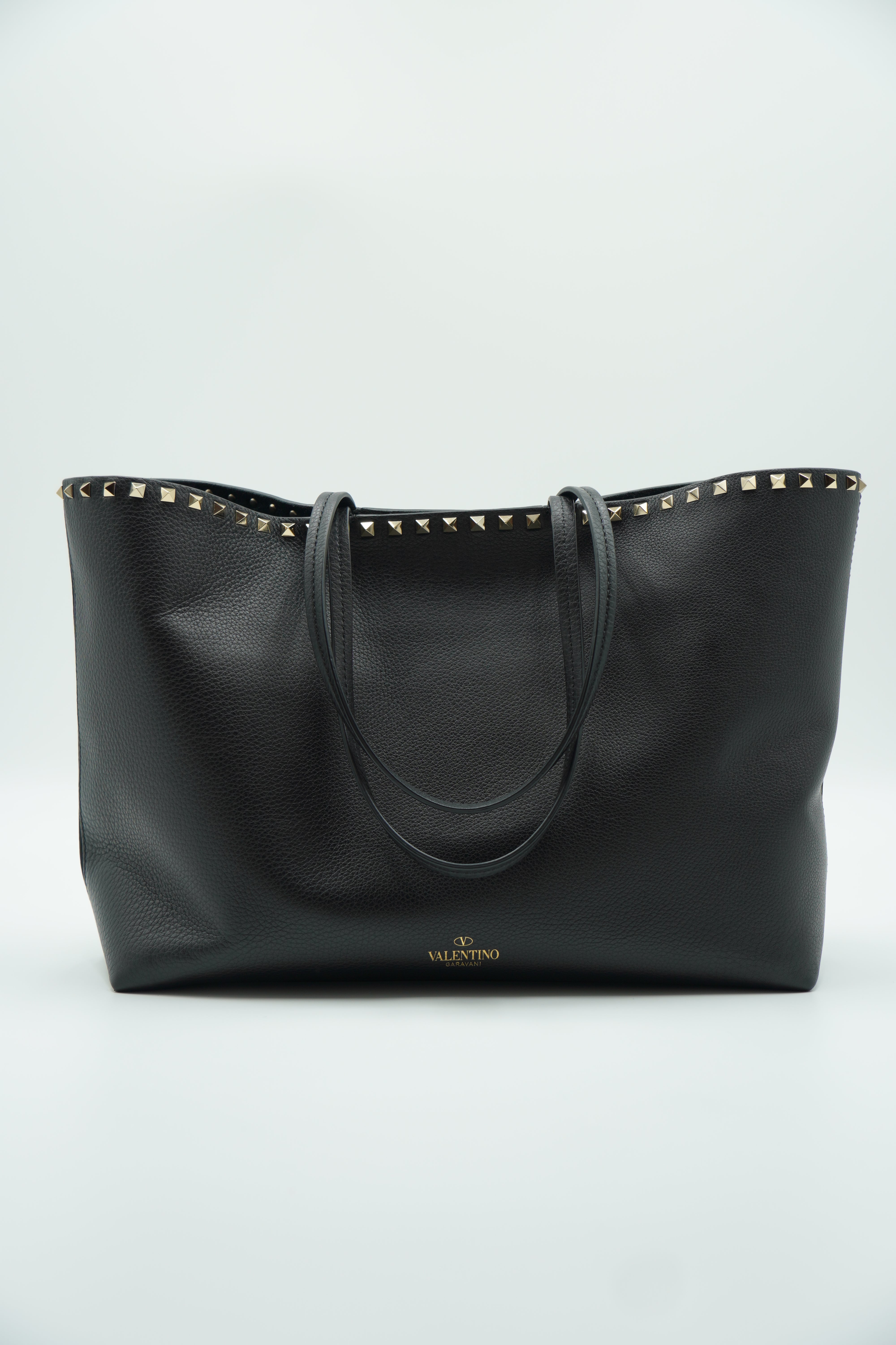 Valentino Rockstad Borsa Shopping Nera
