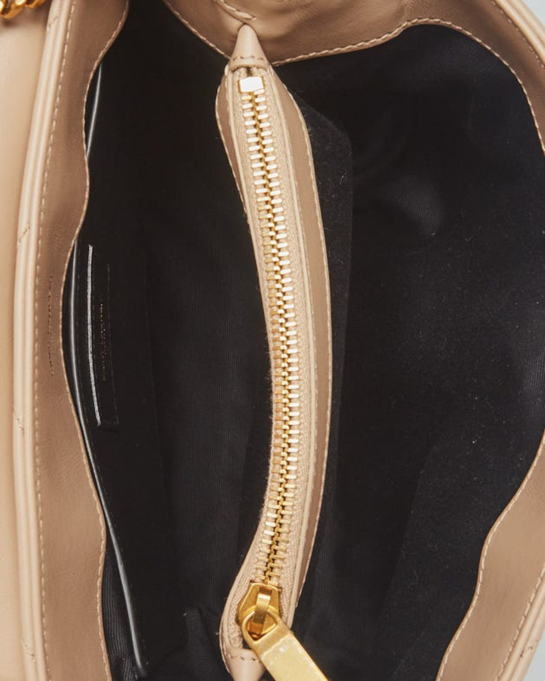 Saint Laurent Borsa Loulou Small Pelle Beige — Pre-owned Autentica