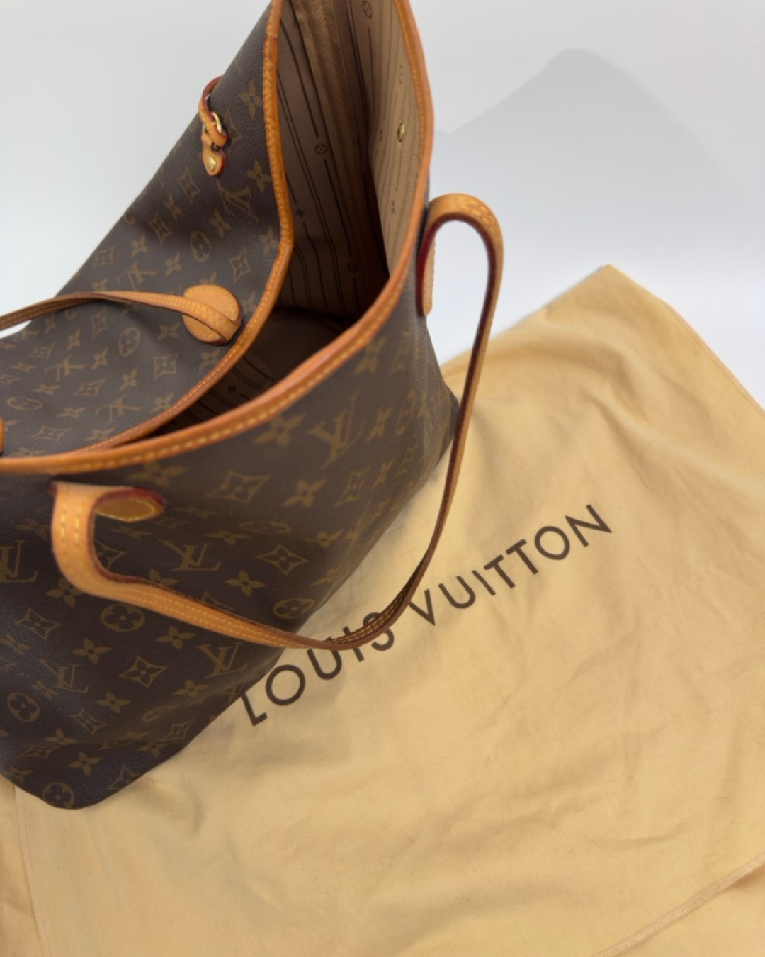 Louis Vuitton Borsa Neverfull GM Tela Monogram Marrone second hand luxury - Aurea Luxury Lab