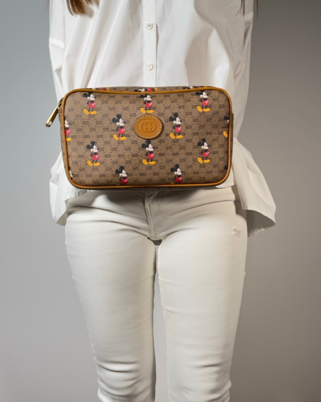 Gucci Bolso Marsupio Disney en Tela GG Supreme Beige — Pre-owned Auténtica