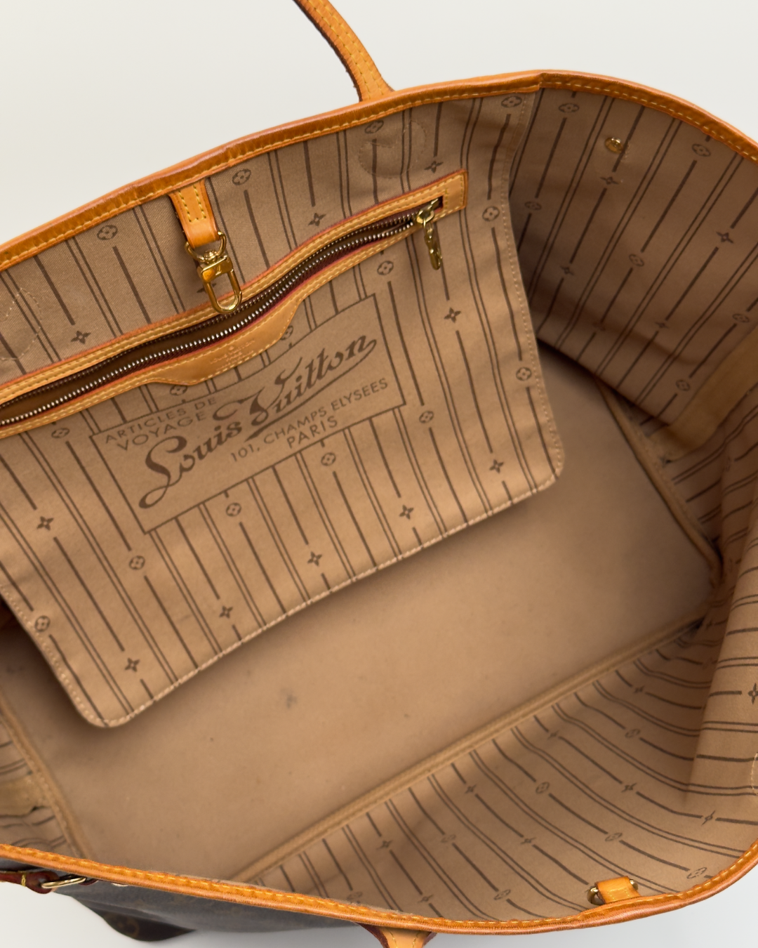 Louis Vuitton Borsa Neverfull GM Tela Monogram Marrone second hand luxury - Aurea Luxury Lab