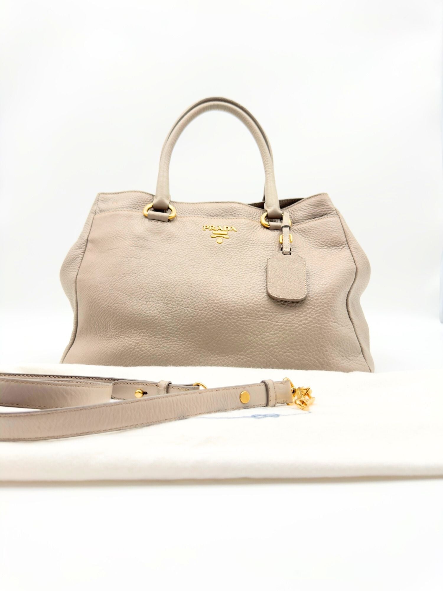 Prada Shopping piel beige