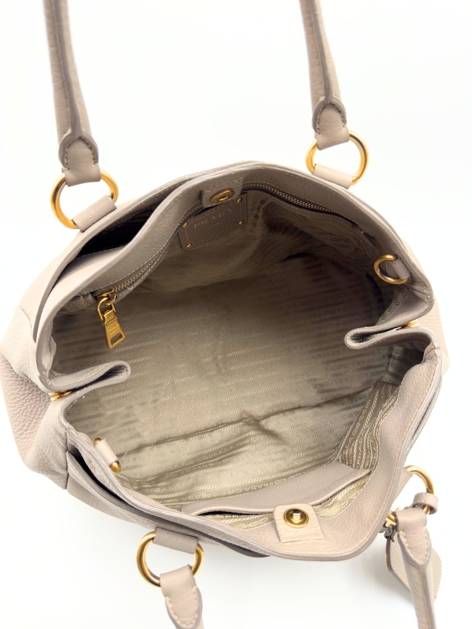 Prada Shopping piel beige
