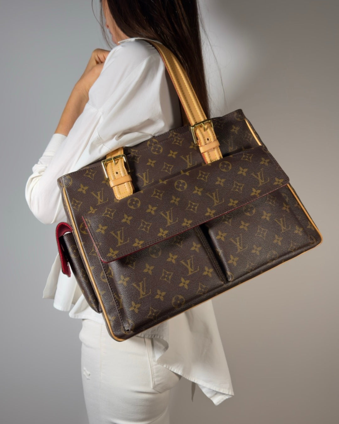 Louis Vuitton Borsa Multiple Cité Tela Monogram Marrone second hand luxury - Aurea Luxury Lab
