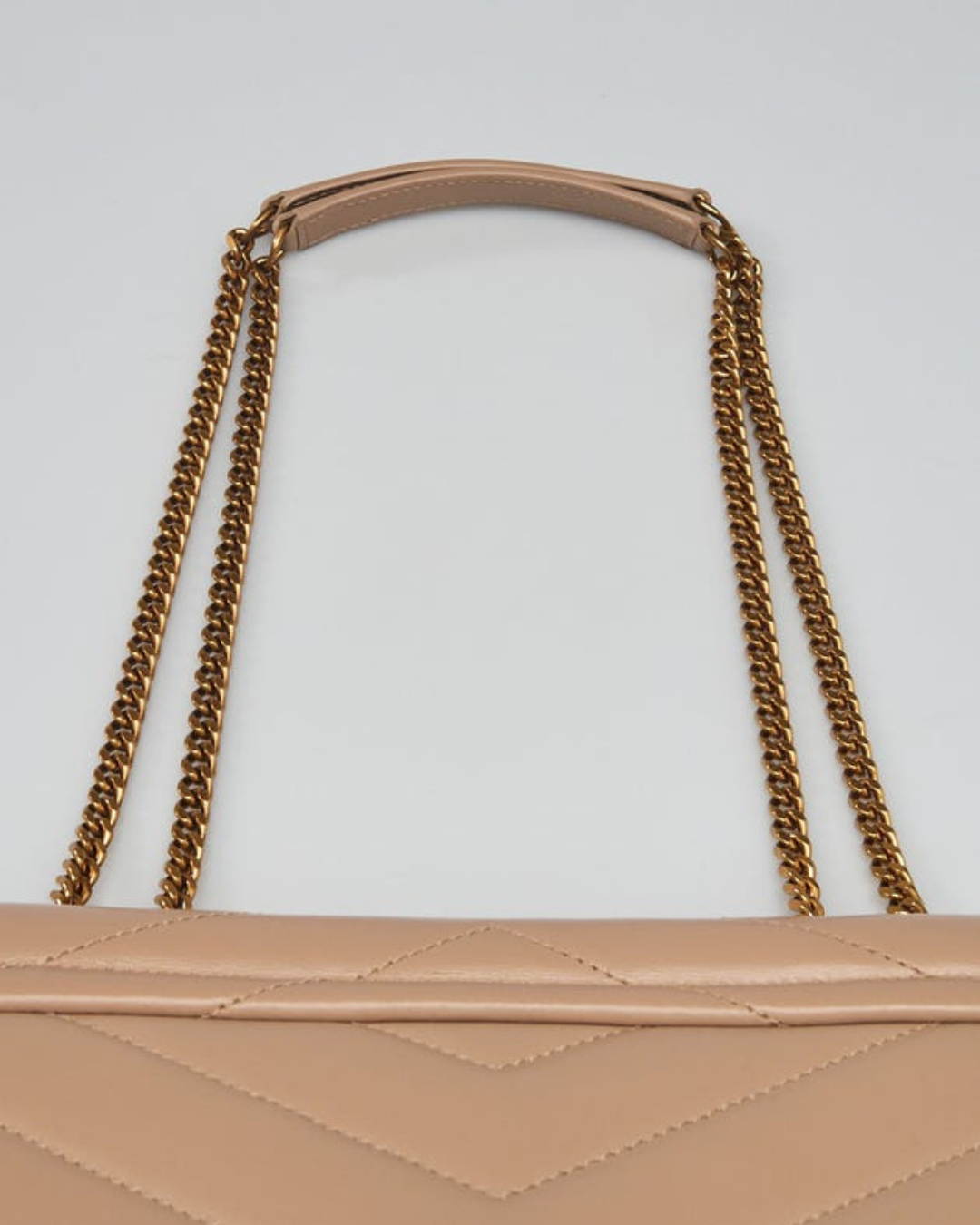 Saint Laurent Borsa Loulou Small Pelle Beige — Pre-owned Autentica