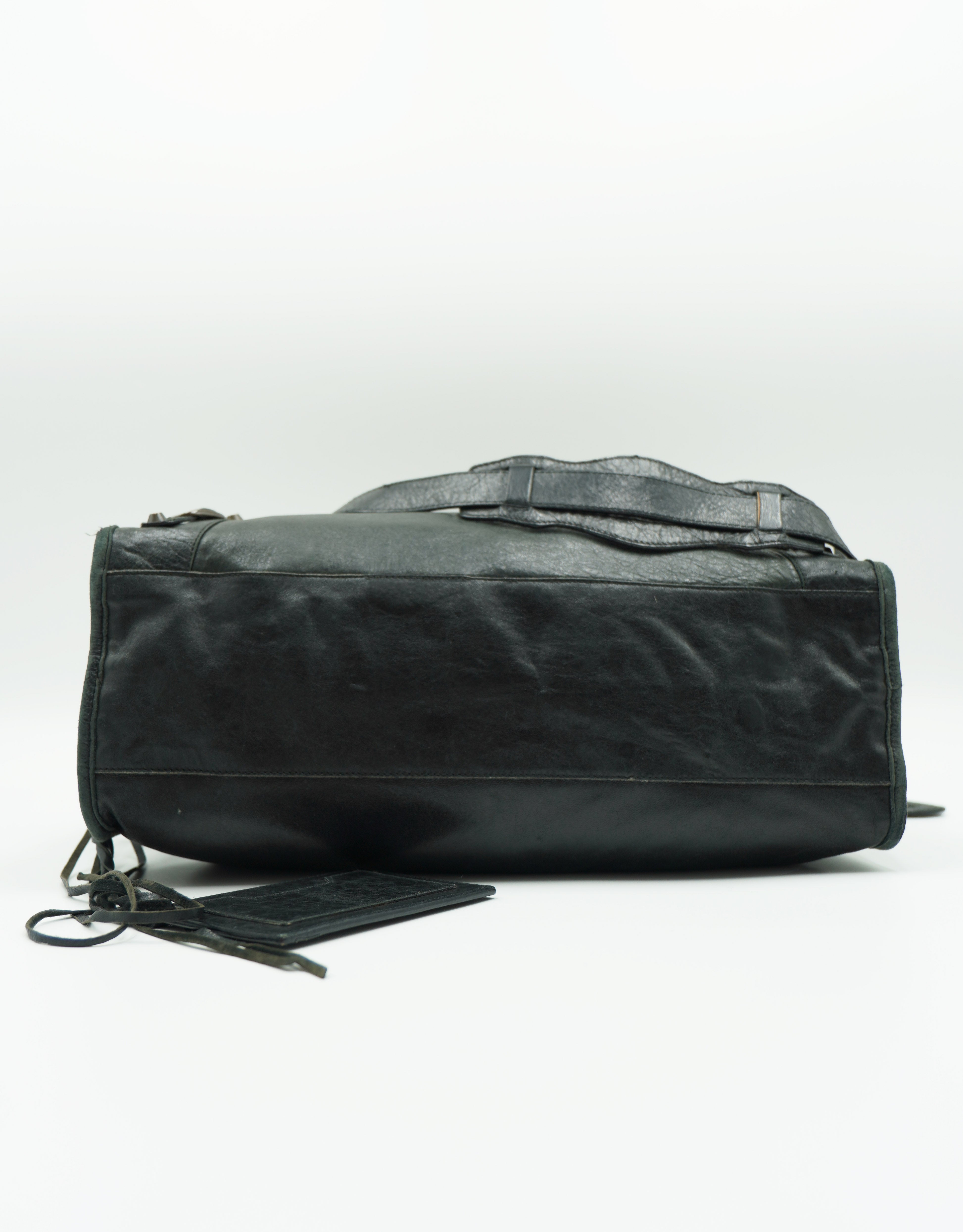 Balenciaga Medium City Bag in Light Blue Perforated Nappa Leather