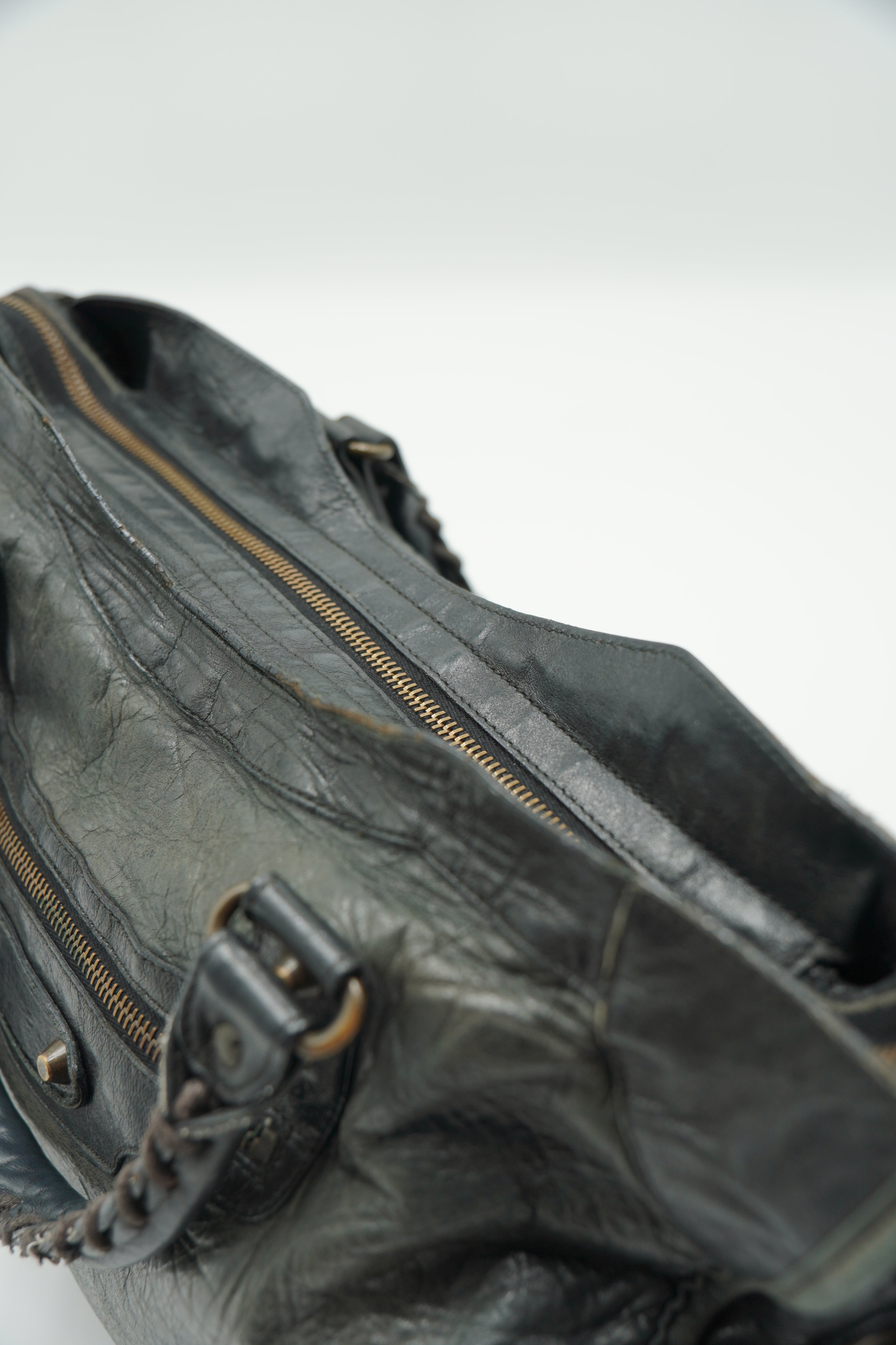 Balenciaga Medium City Bag in Light Blue Perforated Nappa Leather