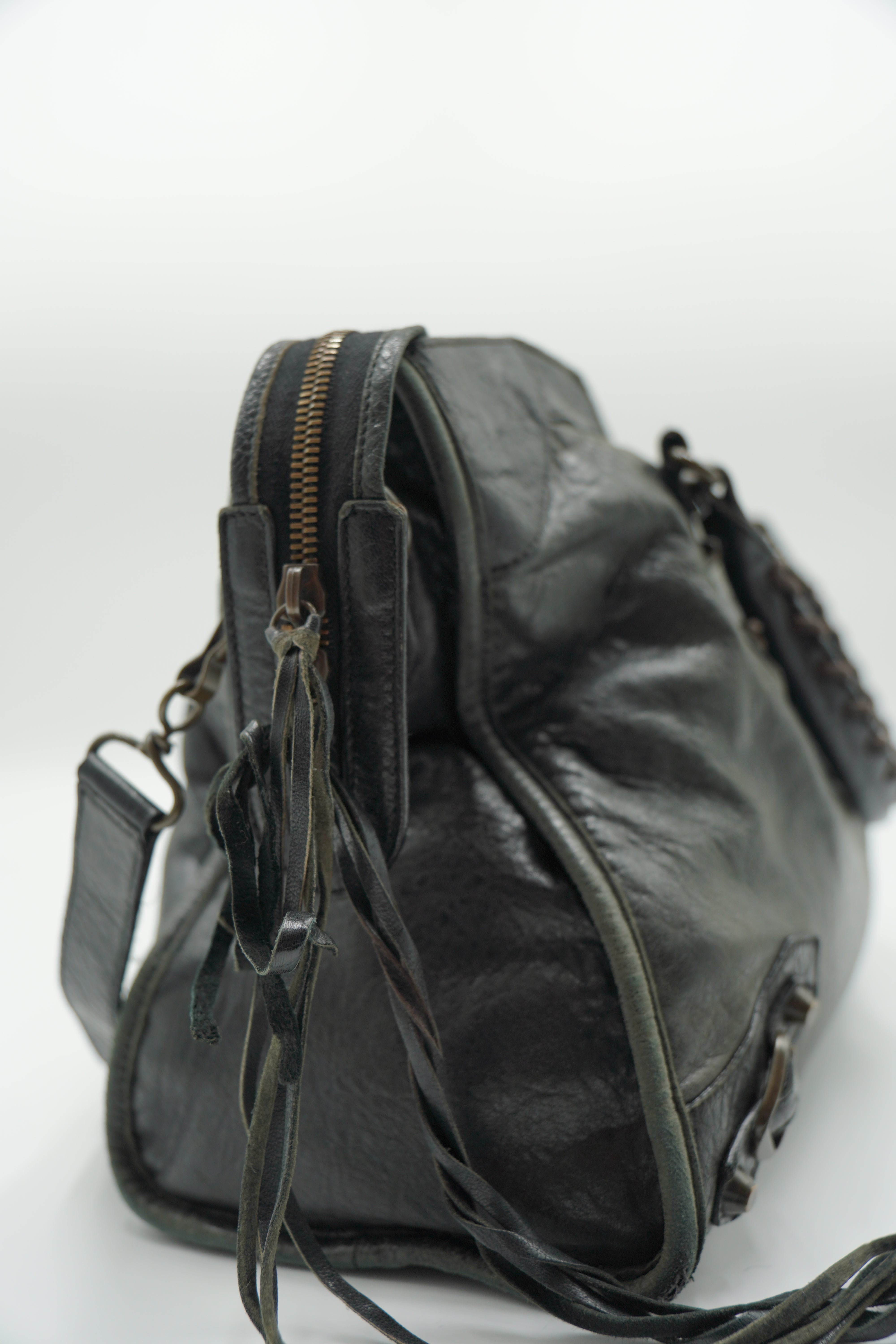 Balenciaga Medium City Bag in Light Blue Perforated Nappa Leather