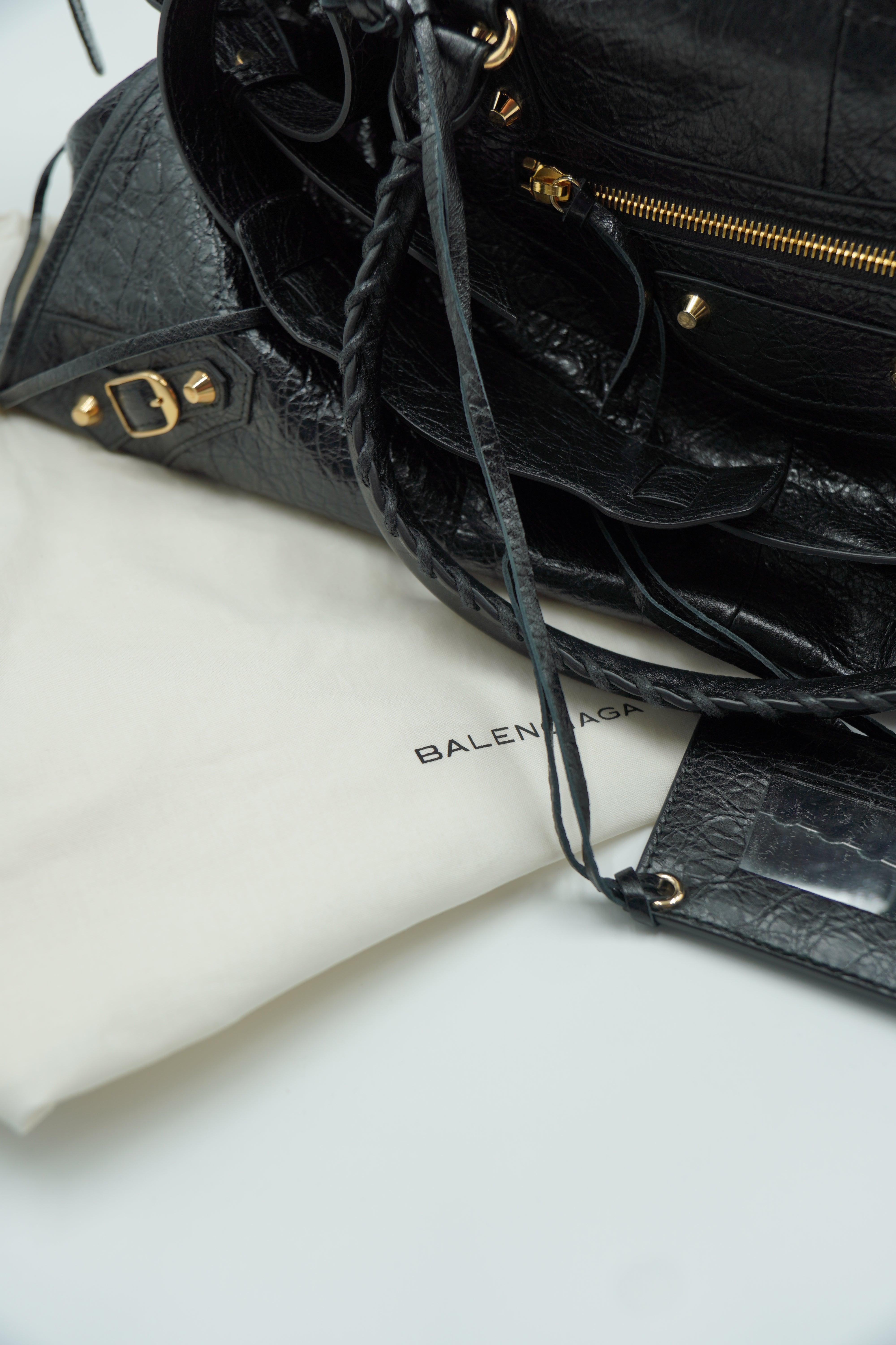 Balenciaga City Da Viaggio Nera, Pelle Verniciata Unisex - Aurea Luxury Lab