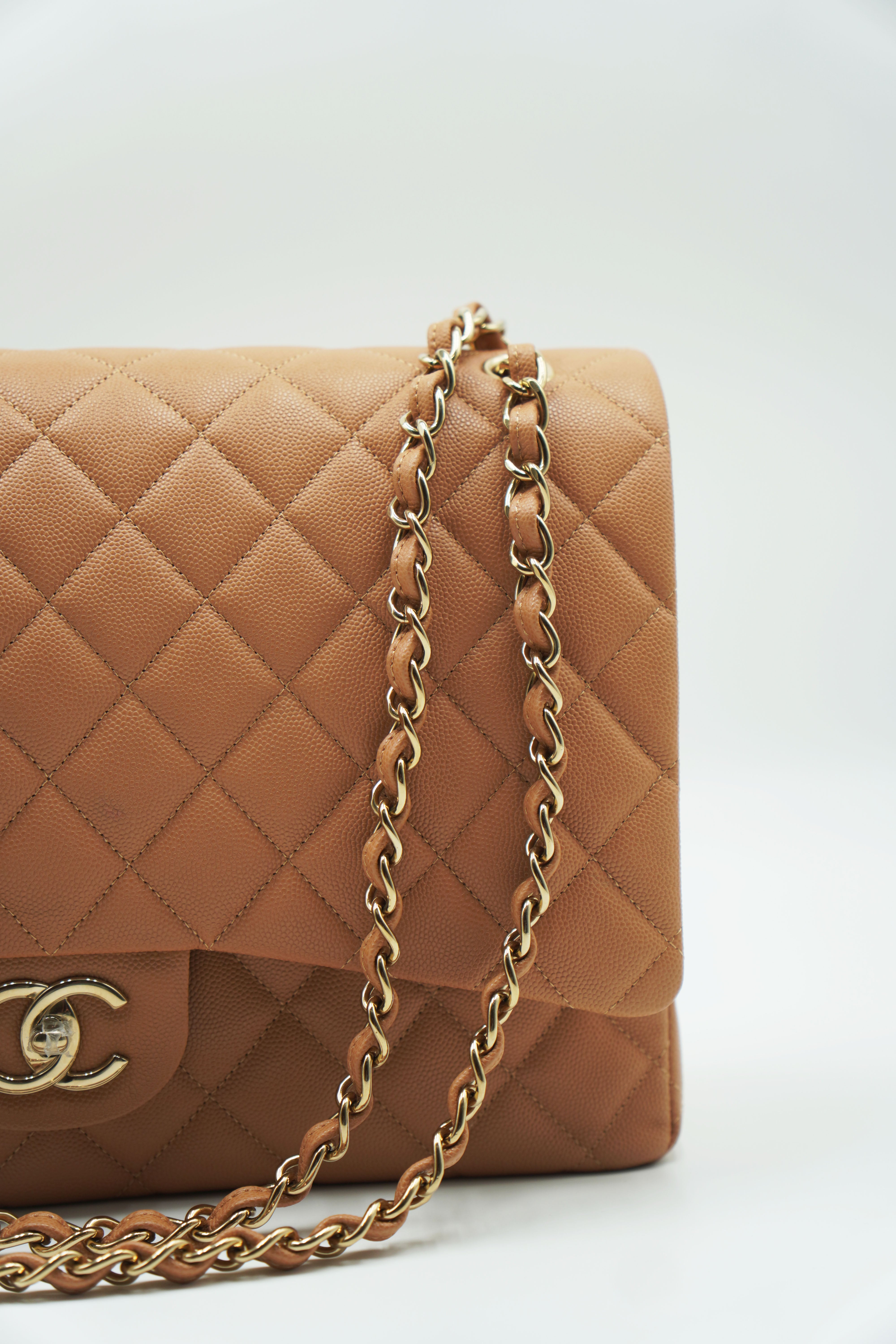Chanel Borsa Timeless Classica Biscuit Caviar Nuova