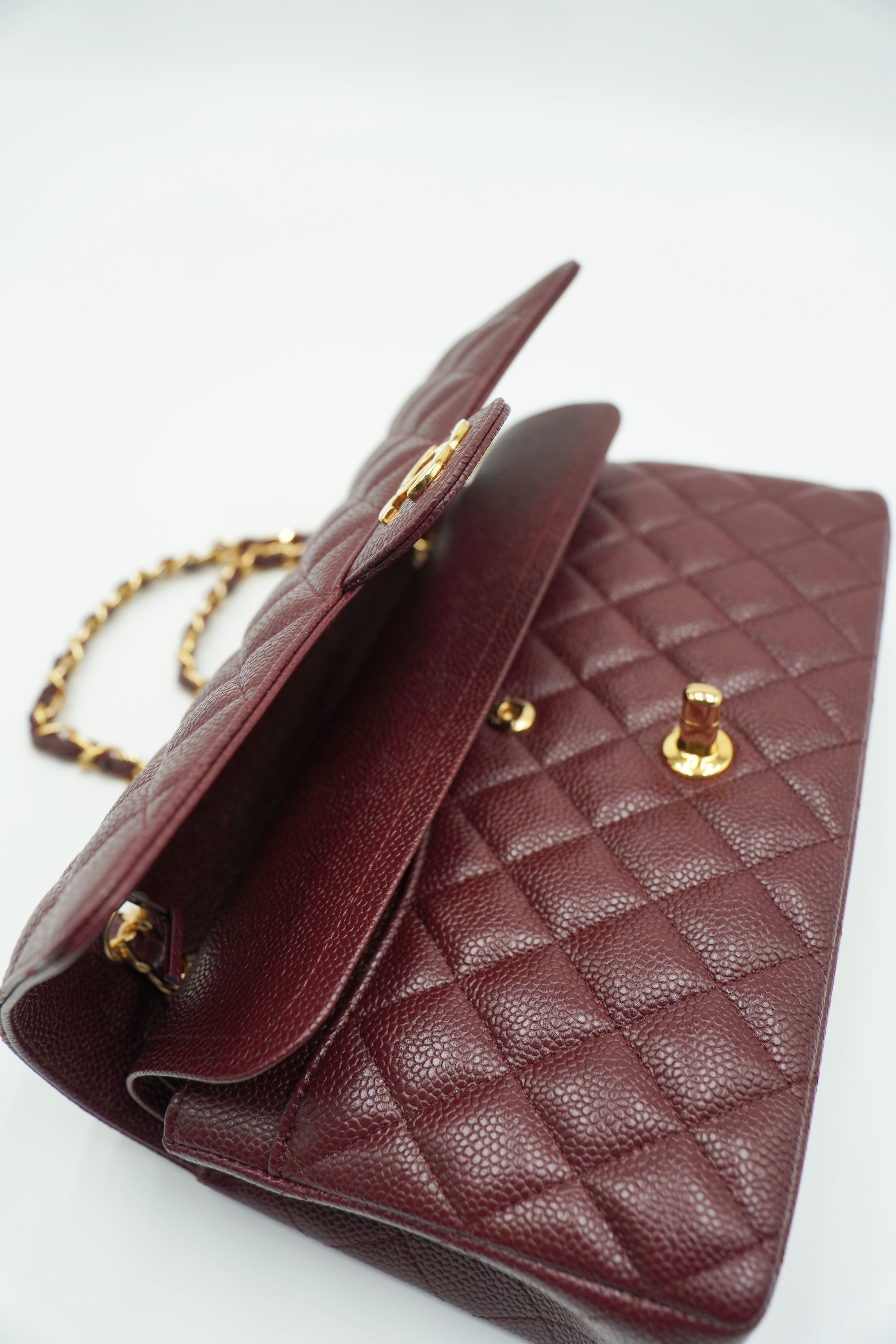 Chanel Timeless Caviar Medium Burgundy Bag