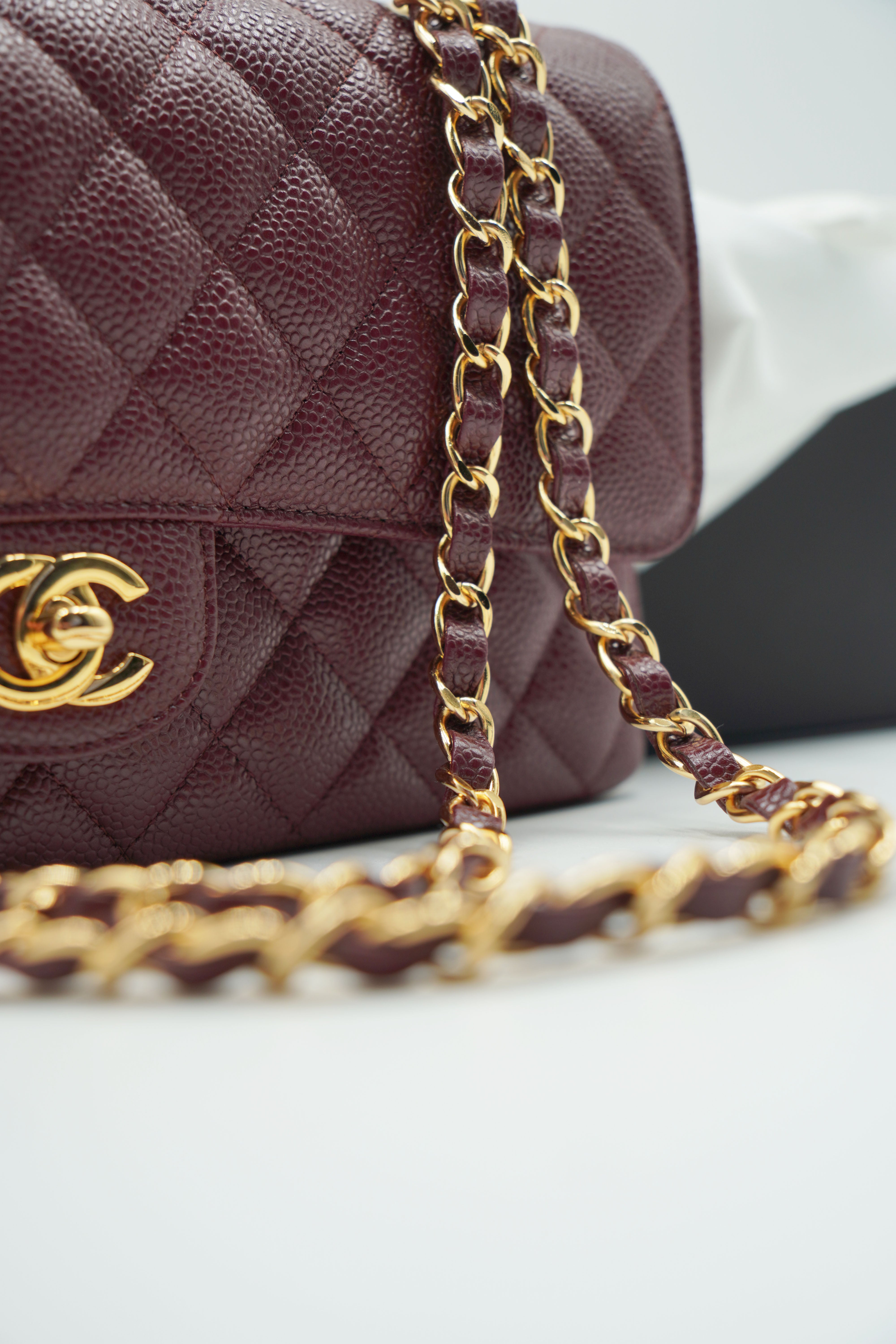 Chanel Timeless Caviar Medium Burgundy Bag