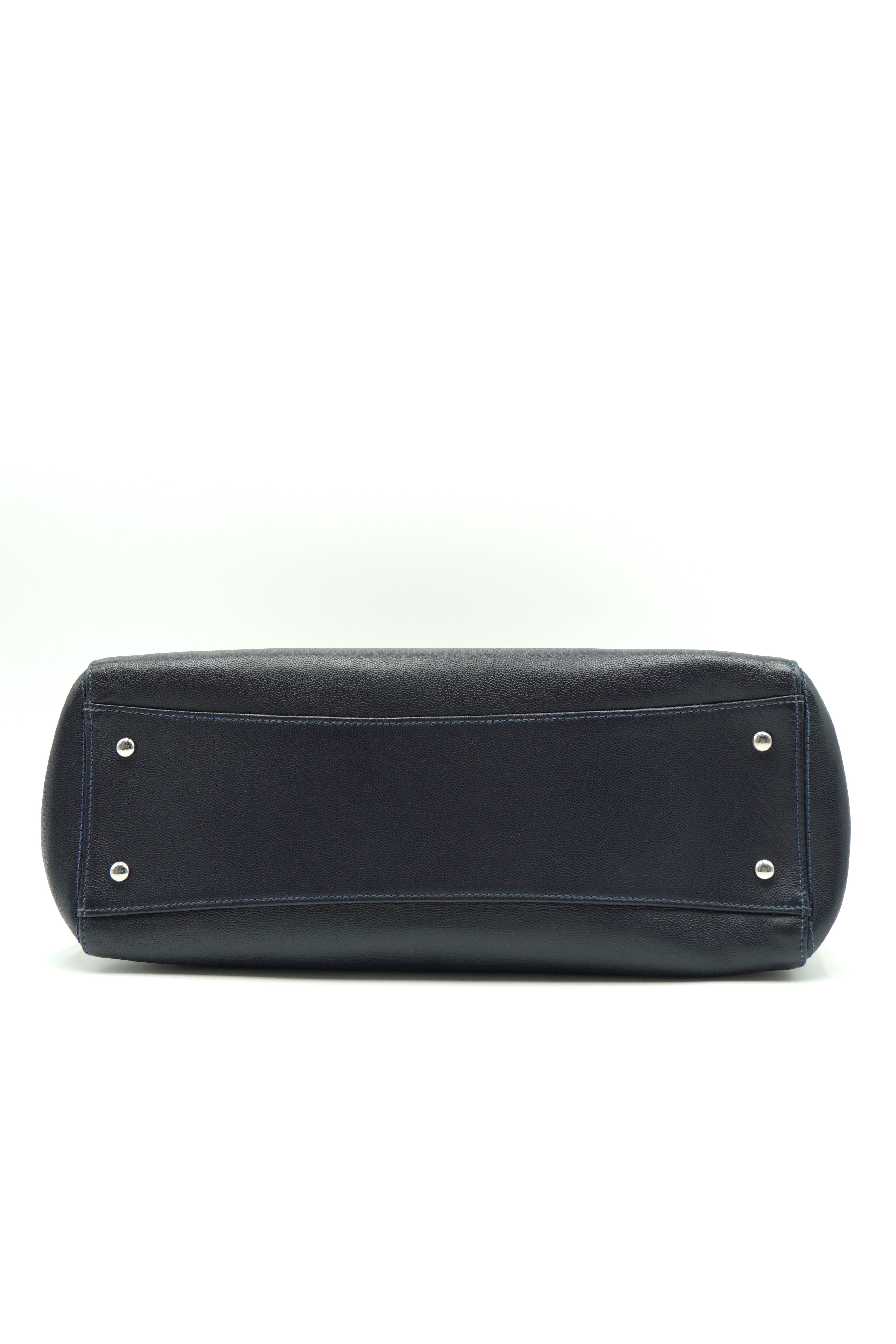 Chanel Neo Executive Navy Blue Leather Bag - Authentic Used
