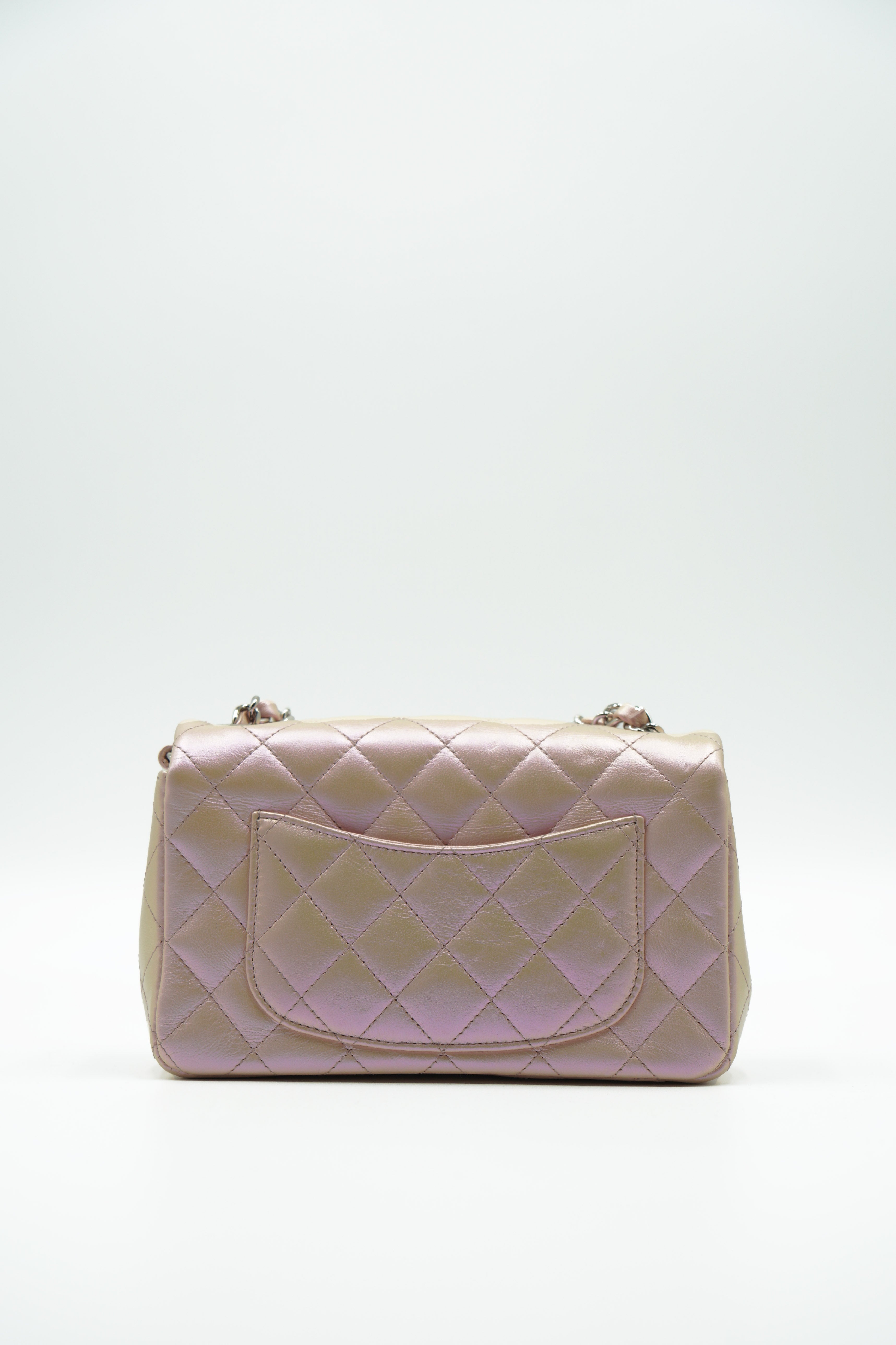 Chanel Borsa Classic Mini Flap Iridescent Ivory