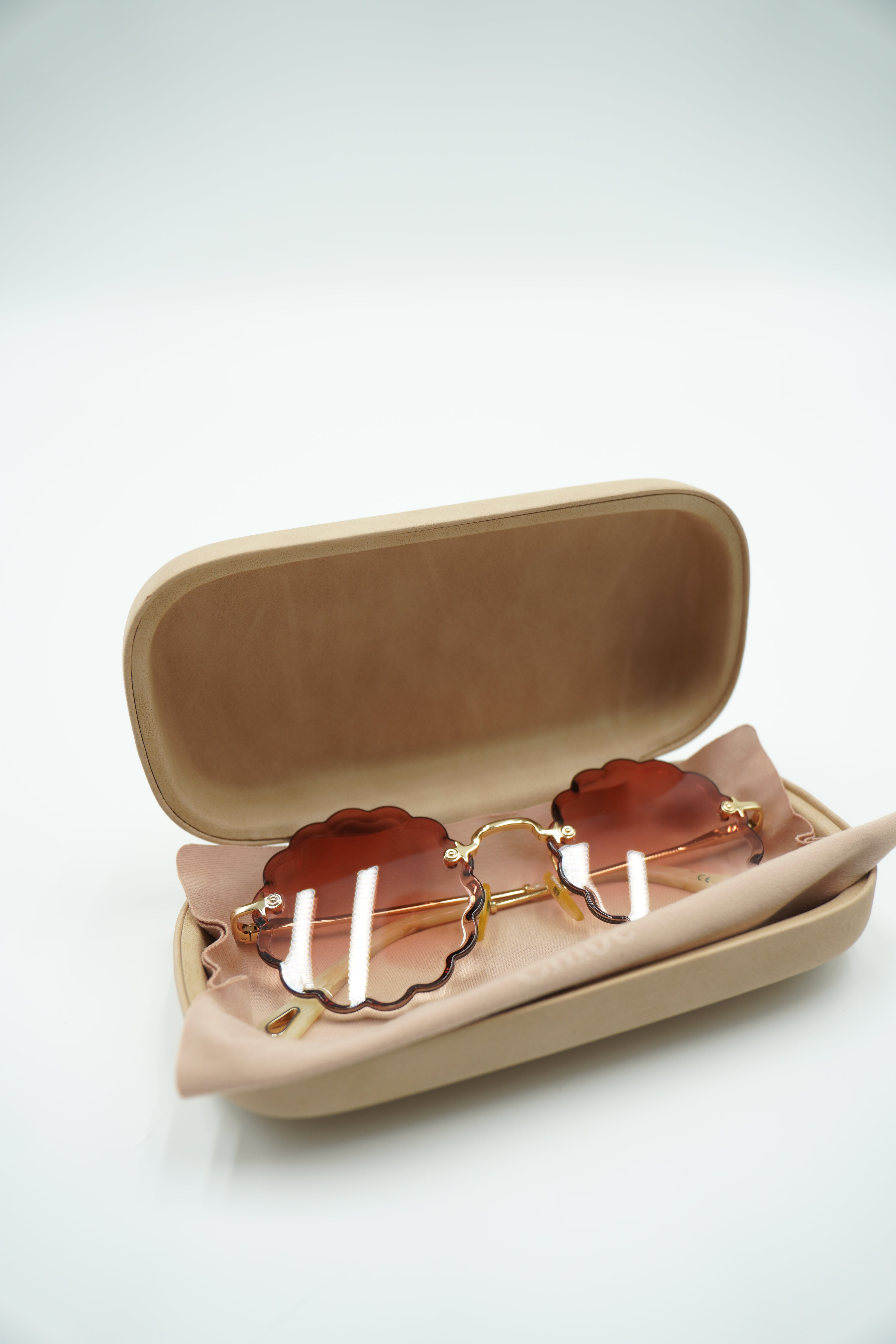 Gafas de sol Chloè Rosie sin montura de metal redondeado