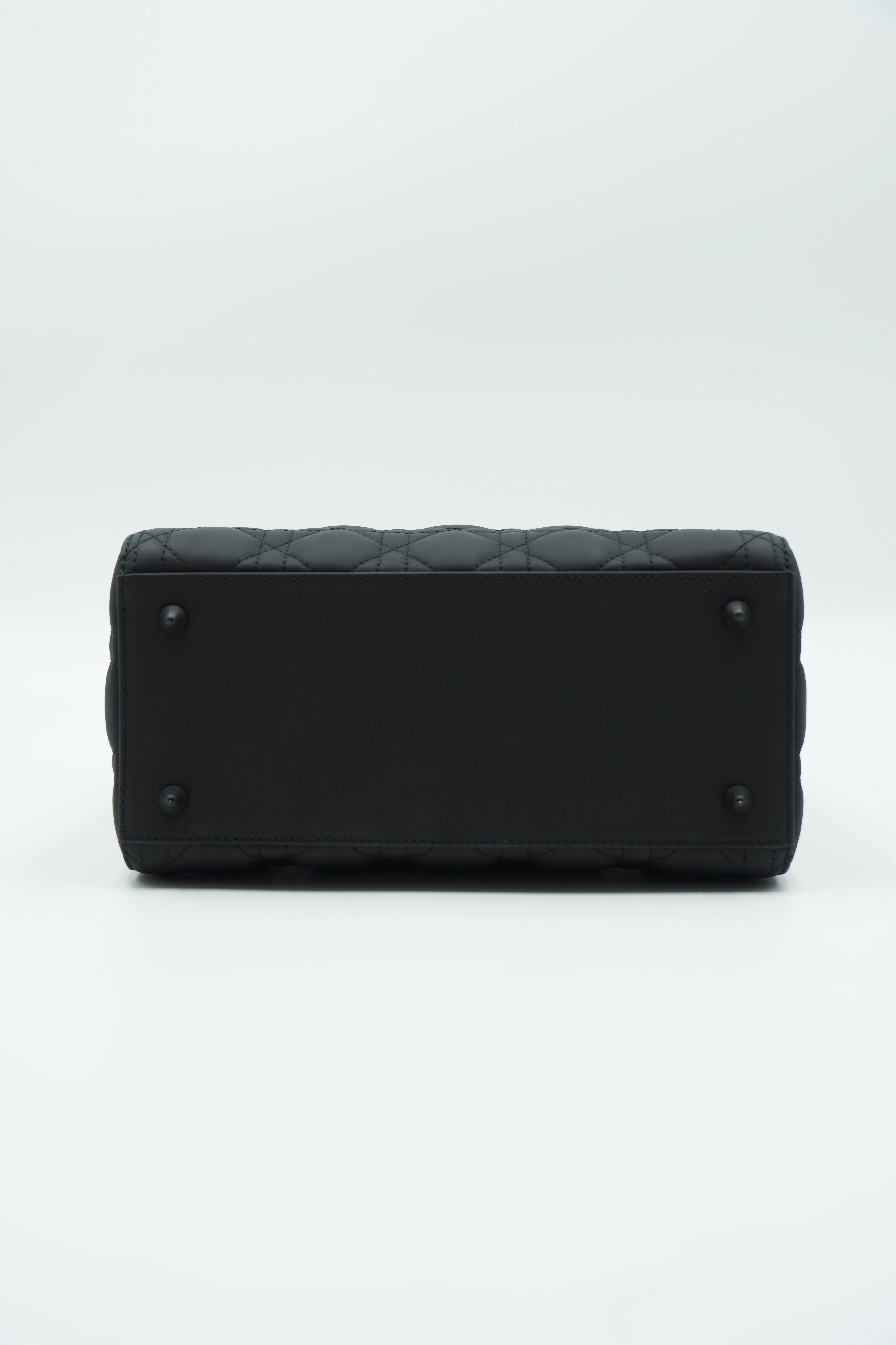 Dior Lady Dior Medium Ultra Matte Black Bag