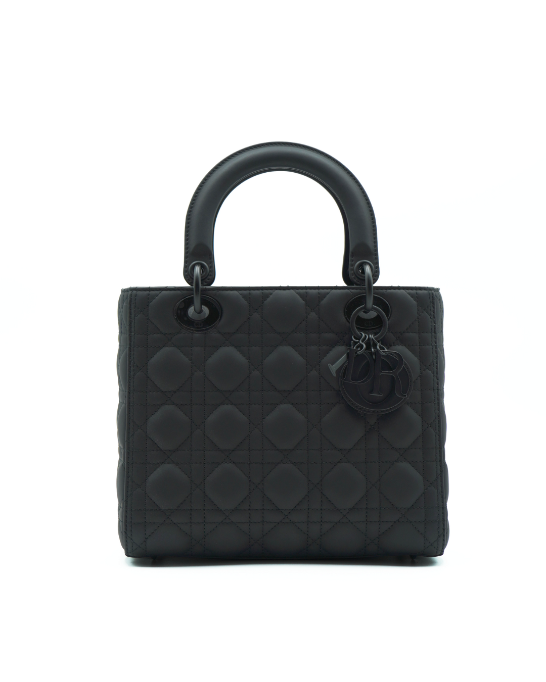 Dior Lady Dior Medium Ultra Matte Black Bag