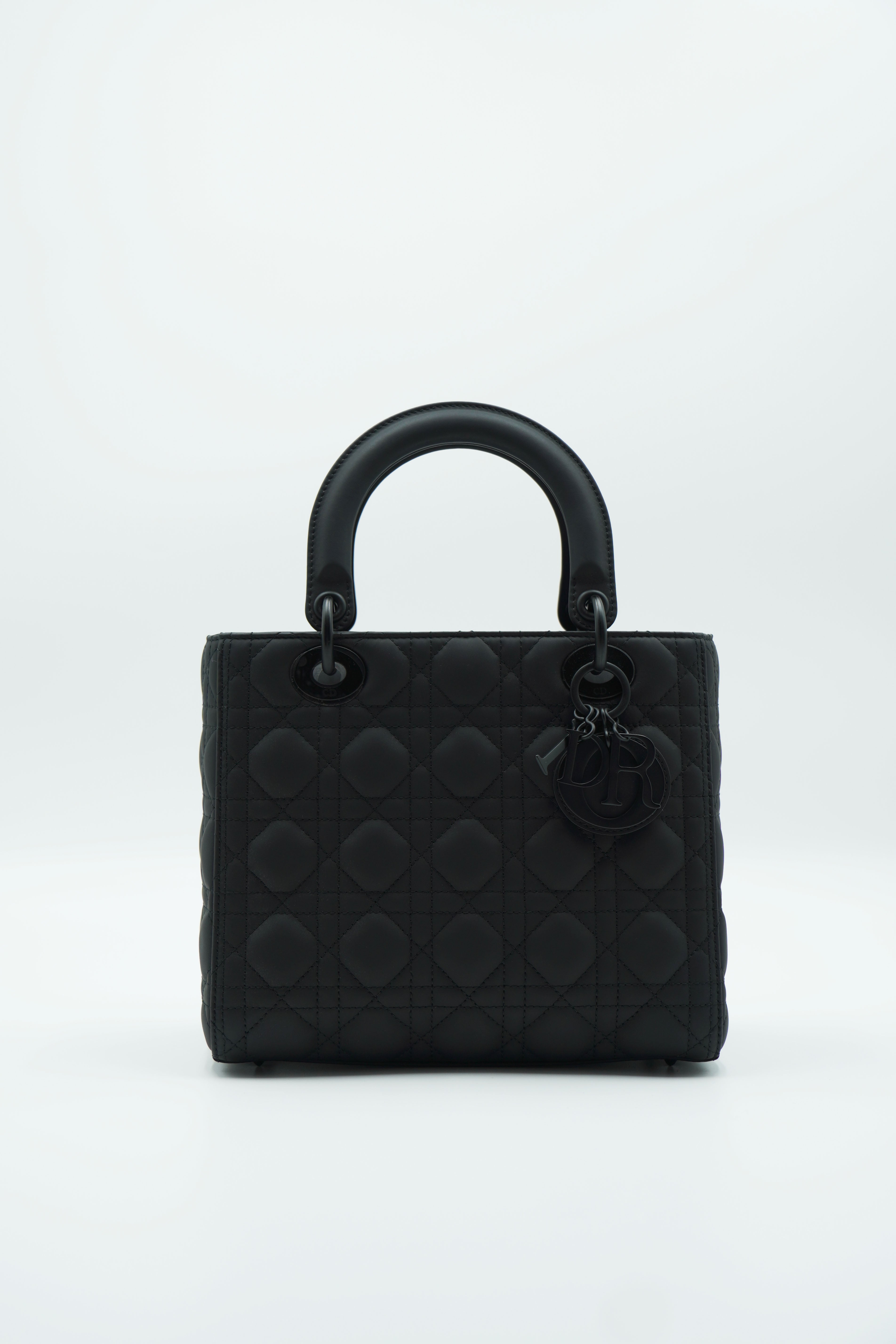 Dior Lady Dior Medium Ultra Matte Black Bag