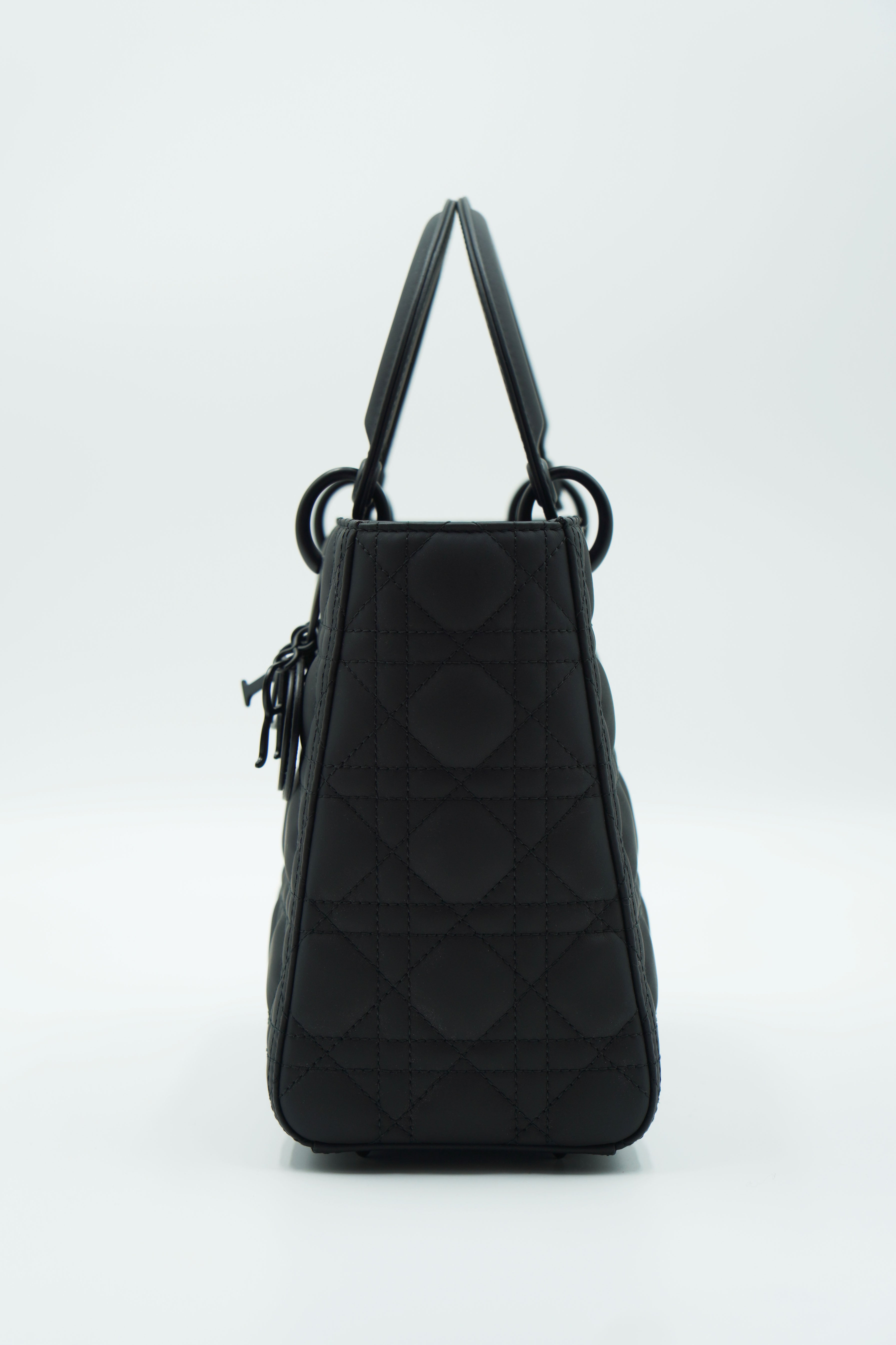 Dior Lady Dior Medium Ultra Matte Black Bag