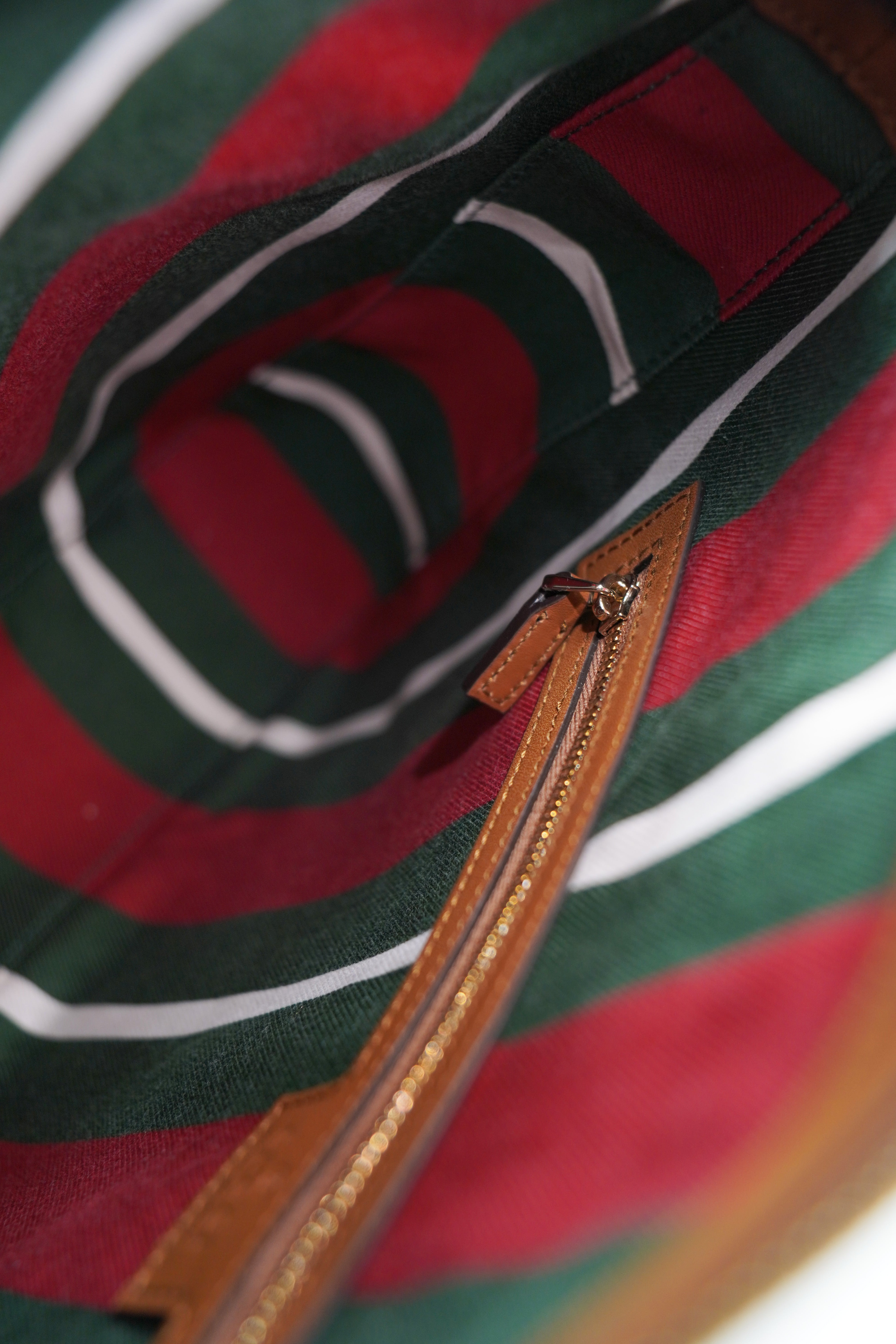 GG Supreme Monogram Emblem Medium Bag Beige - Authentic Used